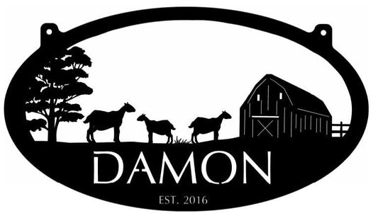 Metal GOAT Sign barn goat sign chicken sign customized