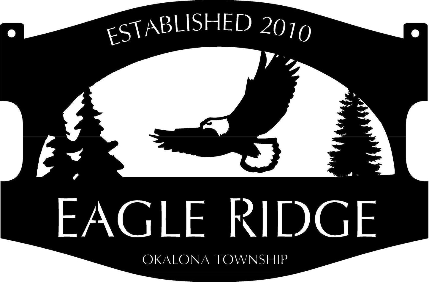 Metal sign EAGLE, EVERGREENS , Eagle evergreen sign