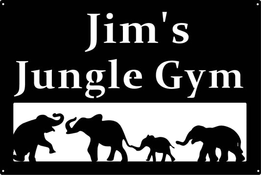 Metal Elephants sign, 3foot playground sign, preschool sign