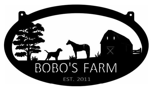 Metal FARM Sign,BARN,HORSE, Dog sign