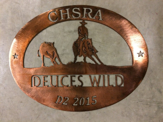 Rodeo Medals ,rodeo signs, in gorgeous polished copper finish