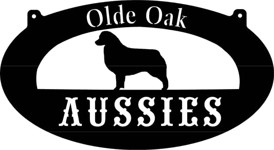 Custom Dog Sign , AUSSIE metal sign