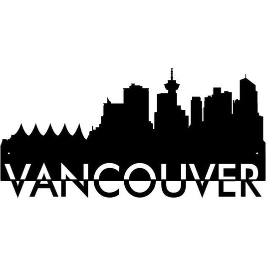 Vancouver Skyline Metal Wall Art, City Skyline Metal Wall Sign, Vancouver Art Metal Name Sign, Modern City Wall Art, House Warming Gift