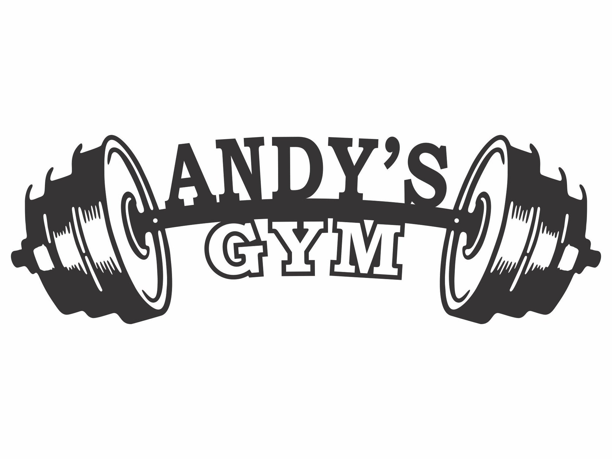 Andy's Home Gym Metal Wall Art, Fitness Wall Art, Laser Cut Metal Art, Geometric Wall Art, Home Gym Wall Art, Metal Wall Decor,