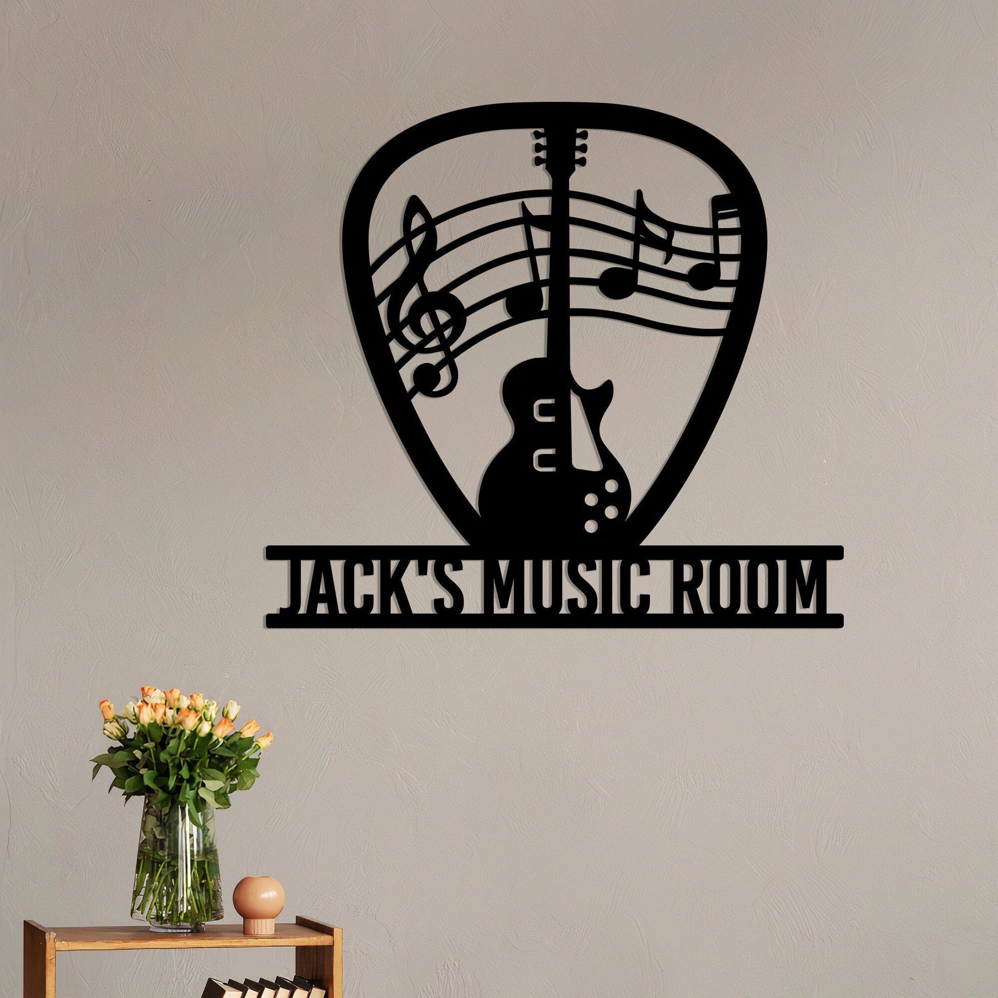 Personalized Guitar Pick Metal Wall Art With Led Lights, Music Room Decor, Guitar Pick Sign, Christmas Gift For Son, Daughter, Birthday Gift