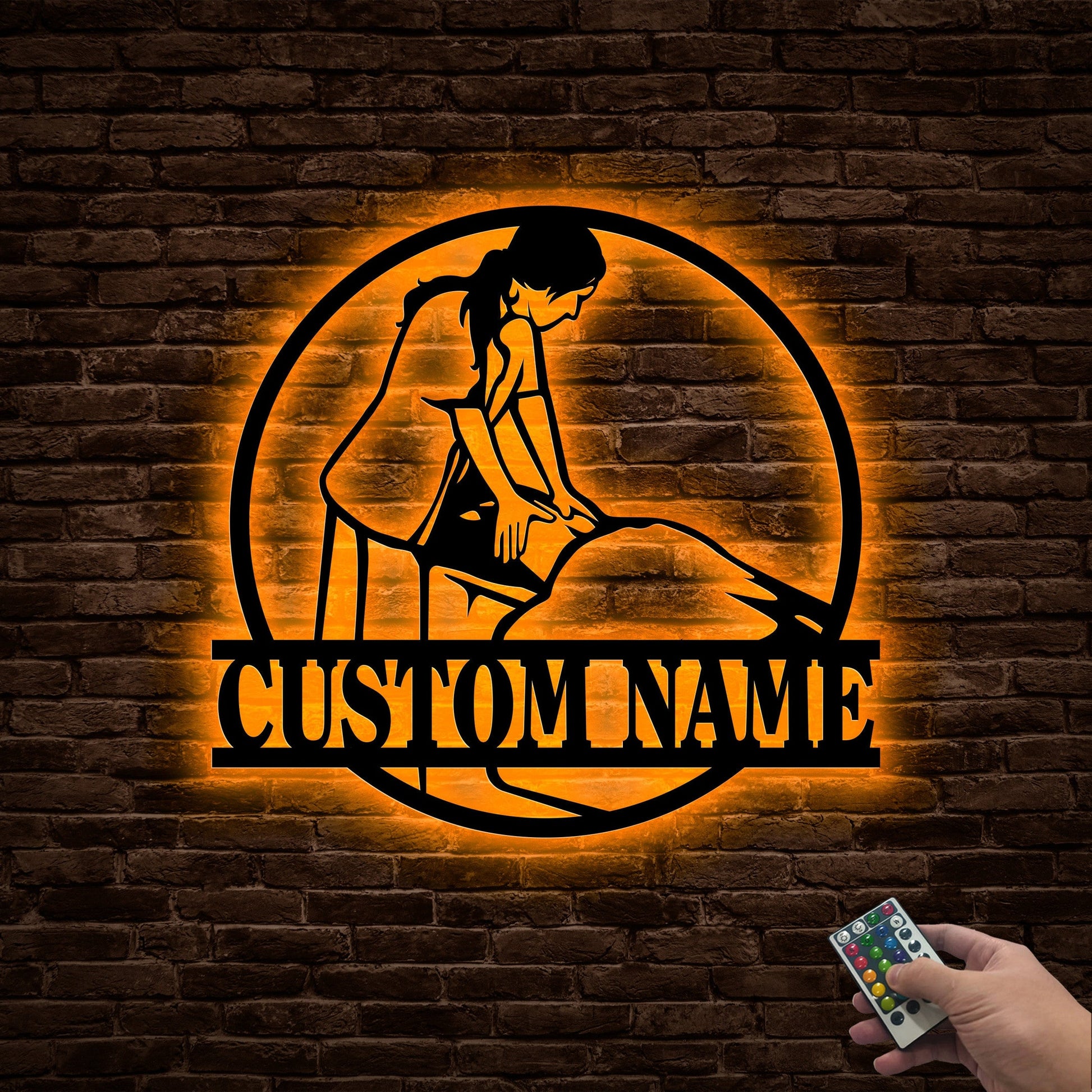 Custom Massage Therapist Metal Wall Art with Led Light, Massage Room Decor, Massage Therapy Decor, Massage Therapist Gift, Spa Name Sign