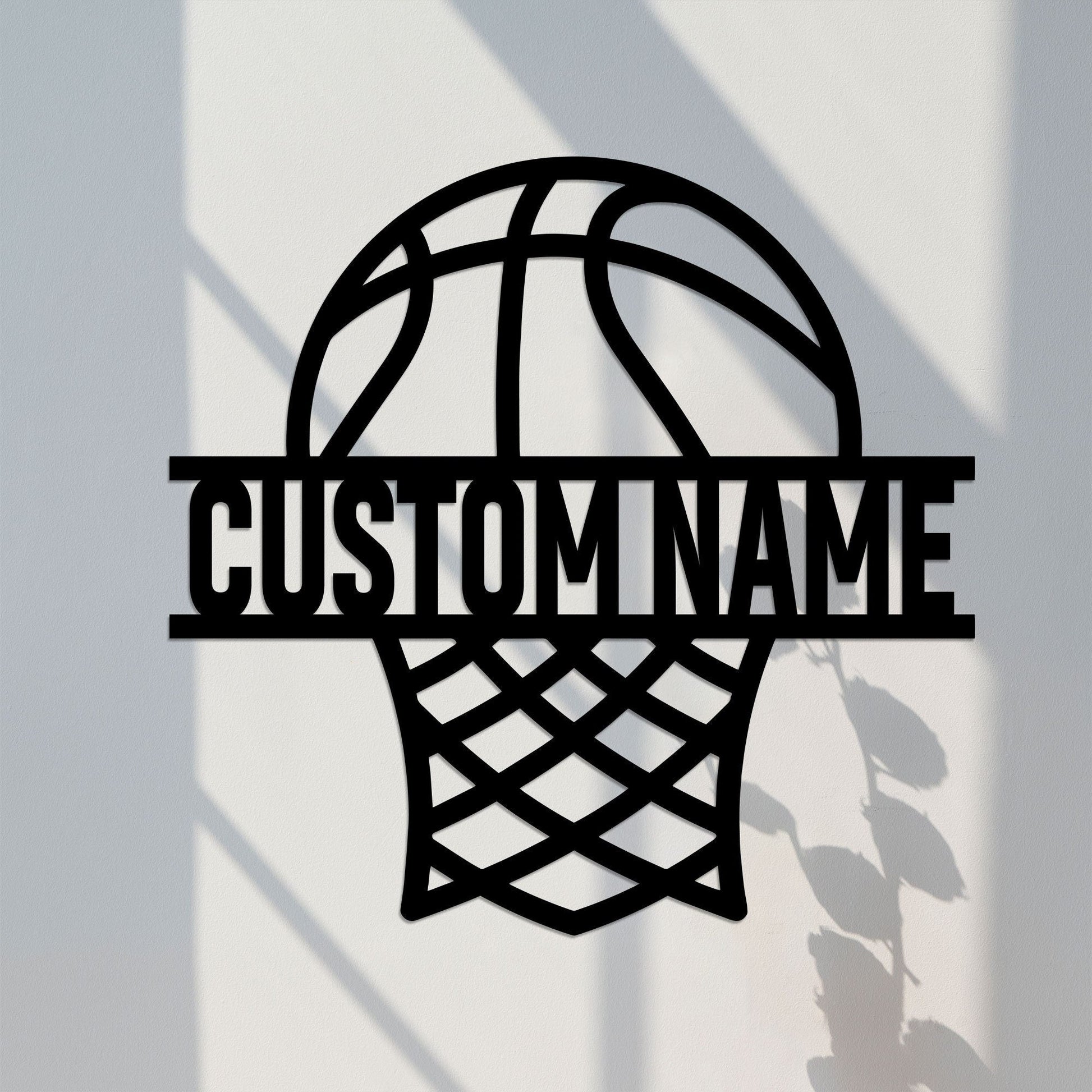 Custom Basketball Metal Wall Art with Led Light, Basketball Hoop Wall Decor, Basketball Gifts, Basketball Name Sign, Nursery Decor Sports