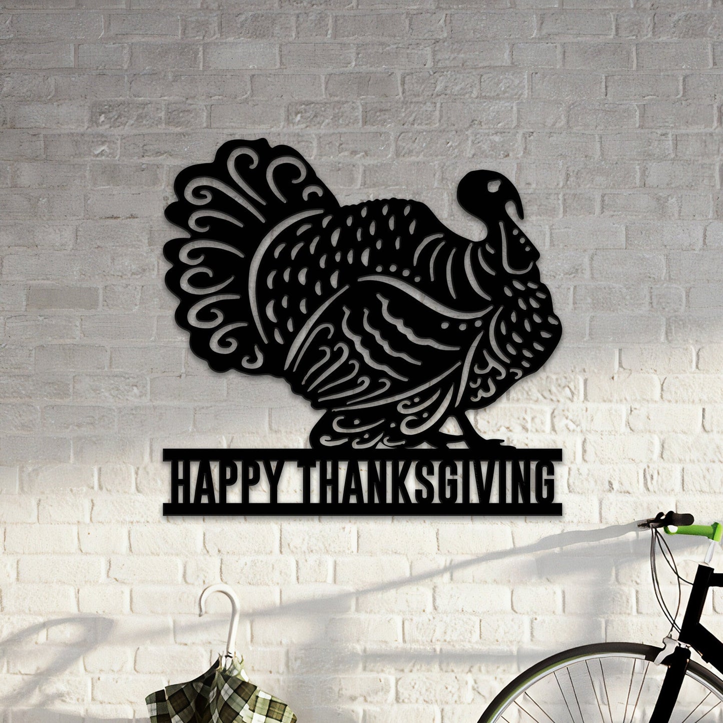 Personalized Turkey Metal Wall Art With Led Lights, Turkey Fall Sign, Fall Decoration, Thanksgiving Gift, Thanksgiving Decor, Family Gift