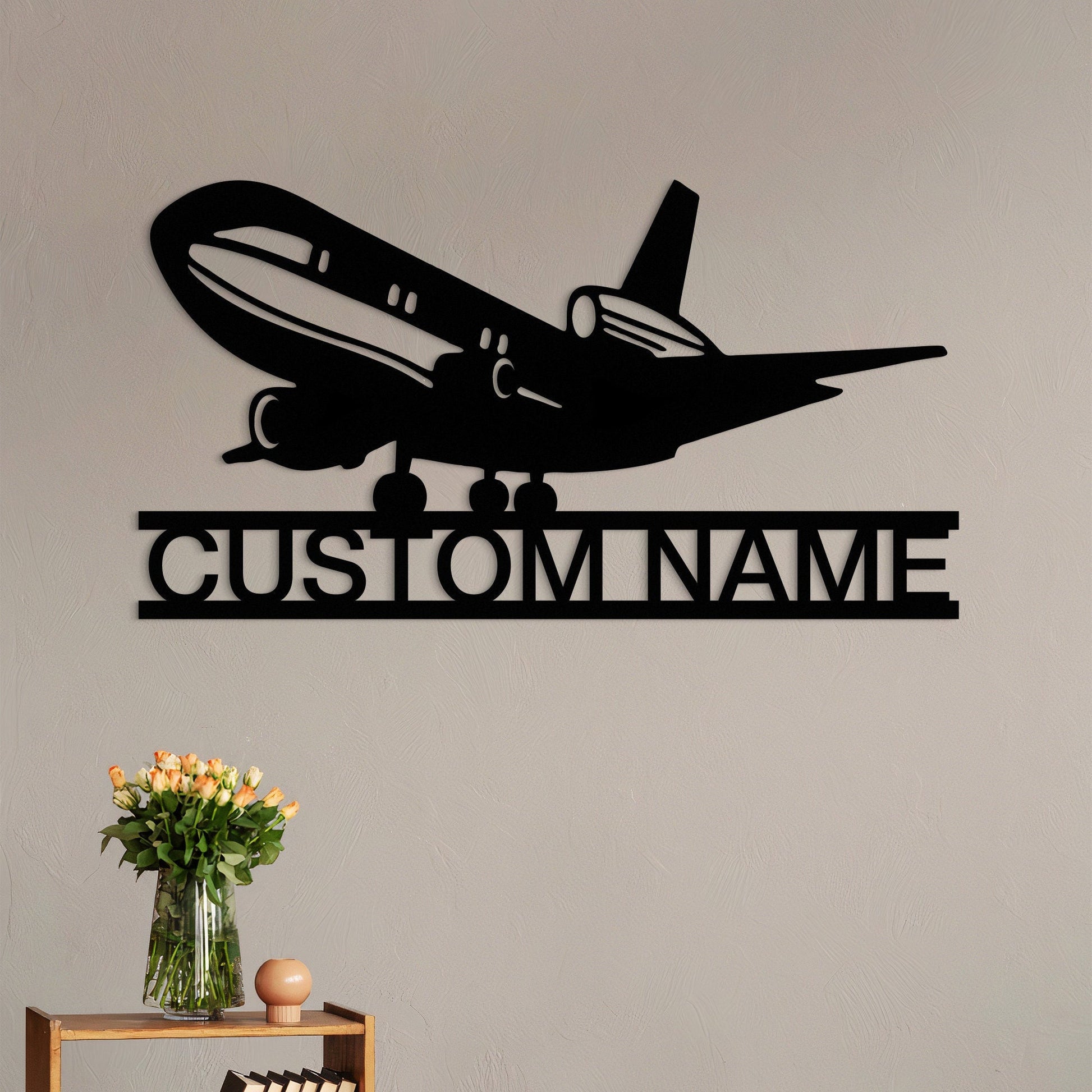 Custom Airplane Metal Wall Art with Led Light, Pilot Name Sign, Kids Room Decor Hangar Decor Aircraft Gift, Airplane Monogram, Aviation Gift