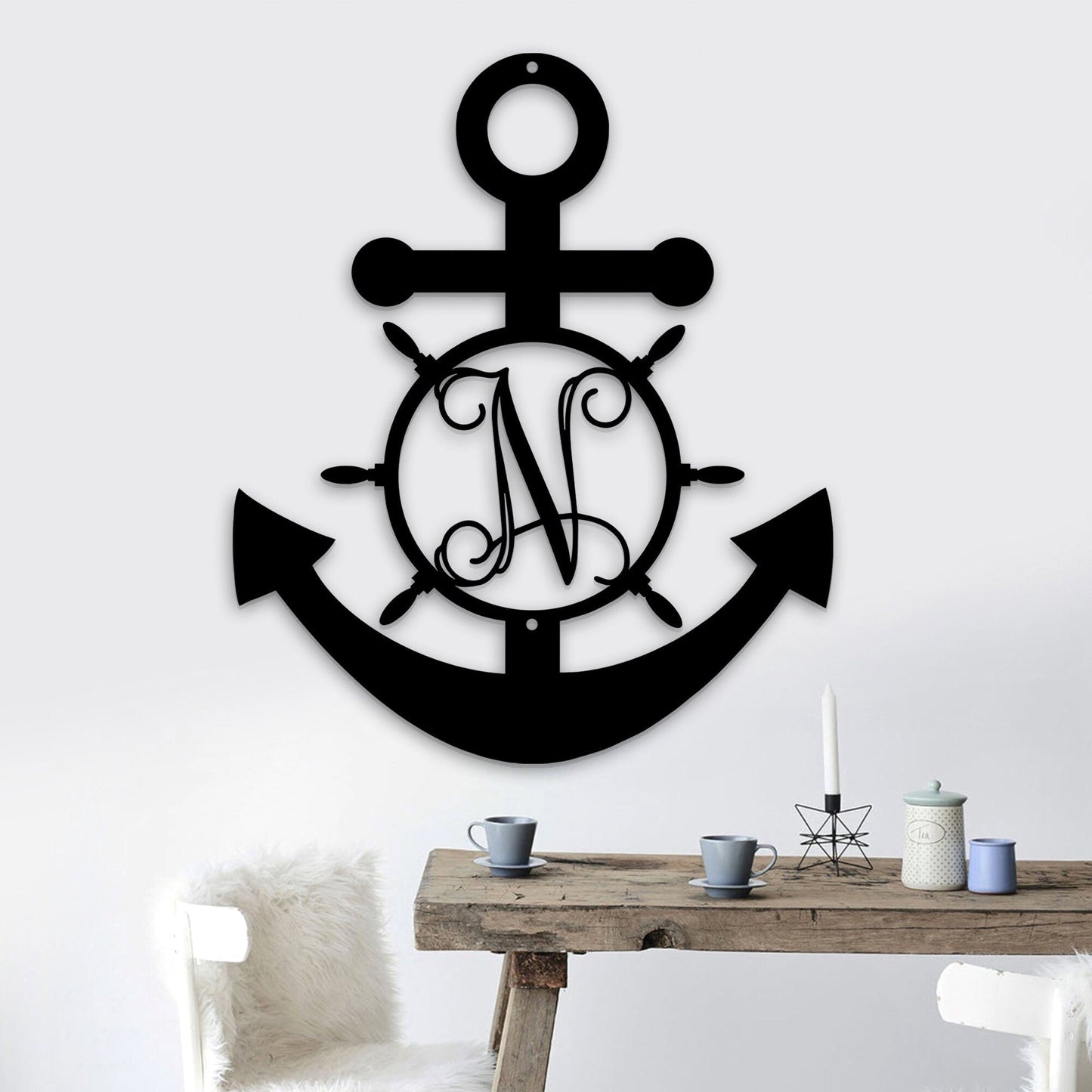 Anchor Metal Sign, Outdoor Metal Art, Housewarming Gift, Best Gift Ever, House Decor, Anchor Sign, Personalized Family Name