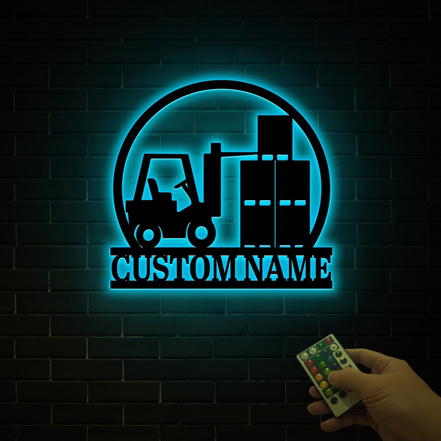 Custom Forklift Driver Metal Wall Art with Led Light, Forklift Operator, Gift for Forklift Driver, Warehouse Truck Name Sign, Forklift Gift