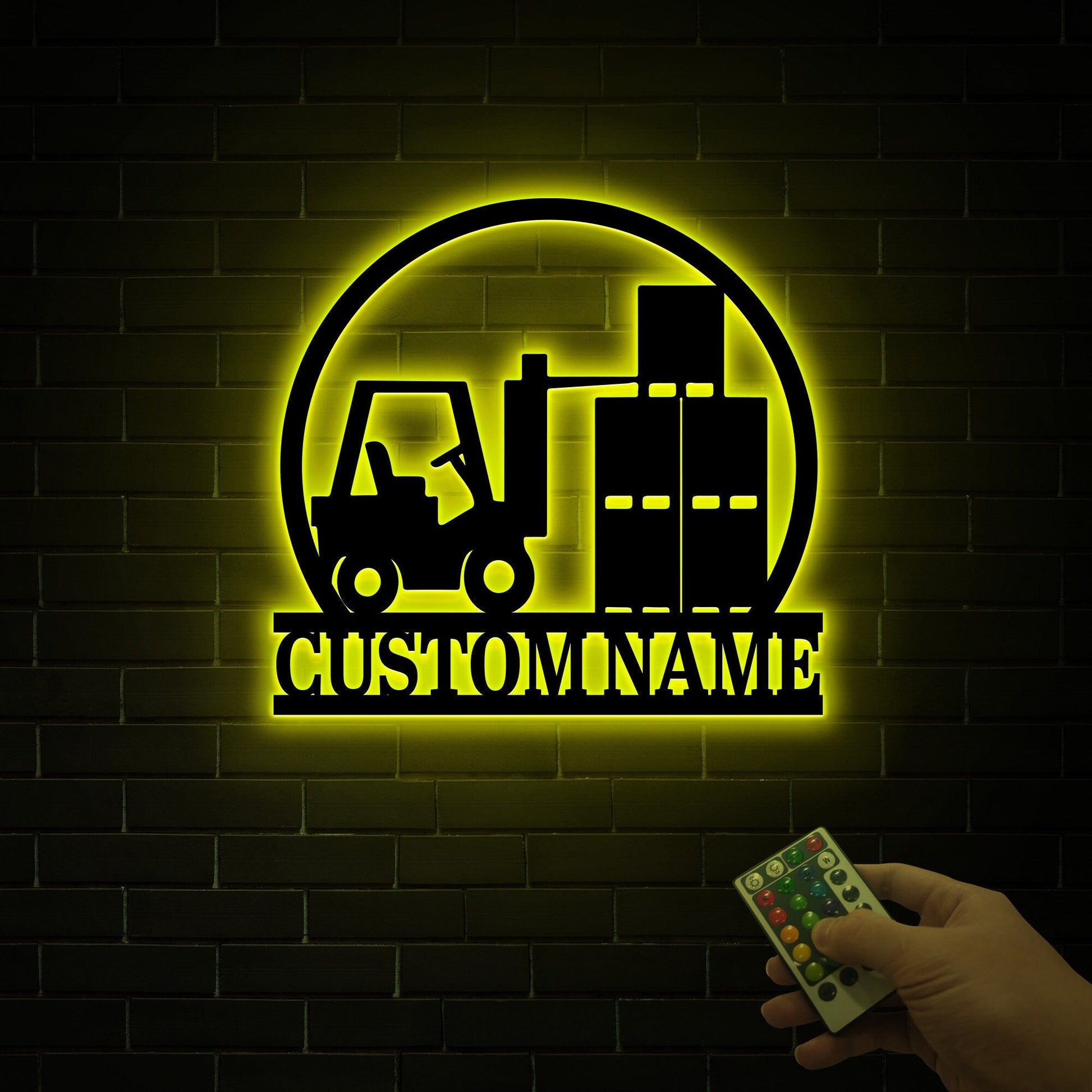 Custom Forklift Driver Metal Wall Art with Led Light, Forklift Operator, Gift for Forklift Driver, Warehouse Truck Name Sign, Forklift Gift