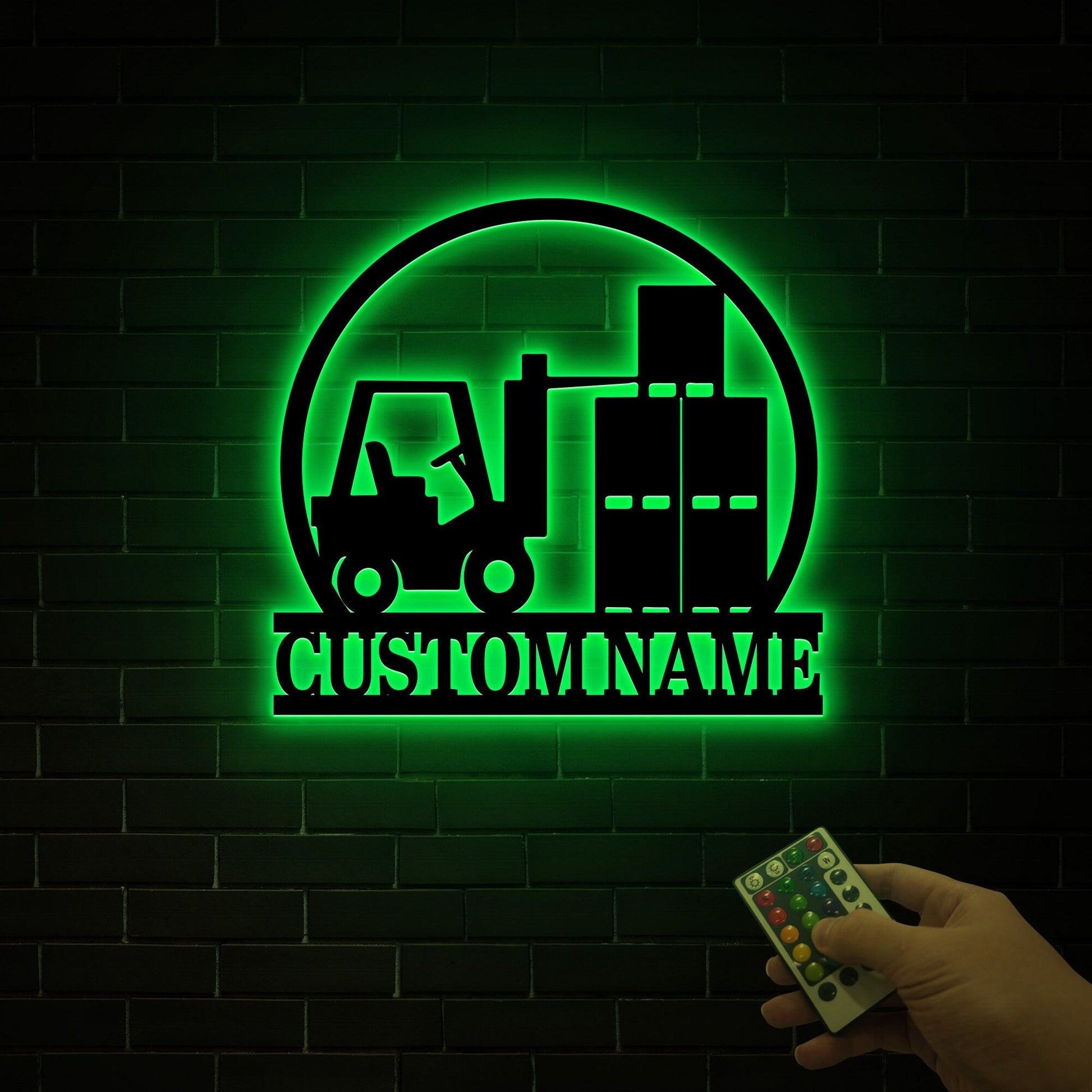 Custom Forklift Driver Metal Wall Art with Led Light, Forklift Operator, Gift for Forklift Driver, Warehouse Truck Name Sign, Forklift Gift