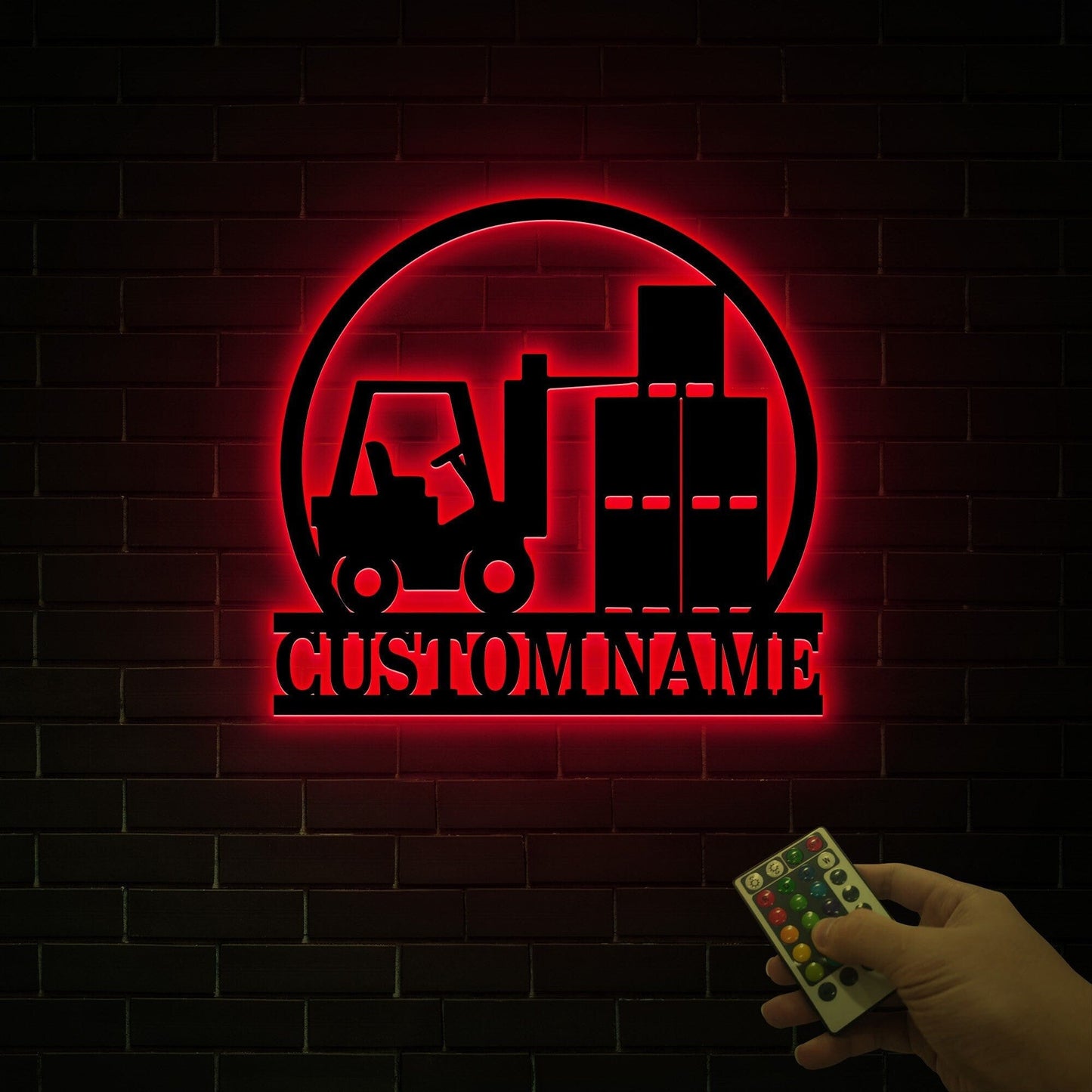 Custom Forklift Driver Metal Wall Art with Led Light, Forklift Operator, Gift for Forklift Driver, Warehouse Truck Name Sign, Forklift Gift