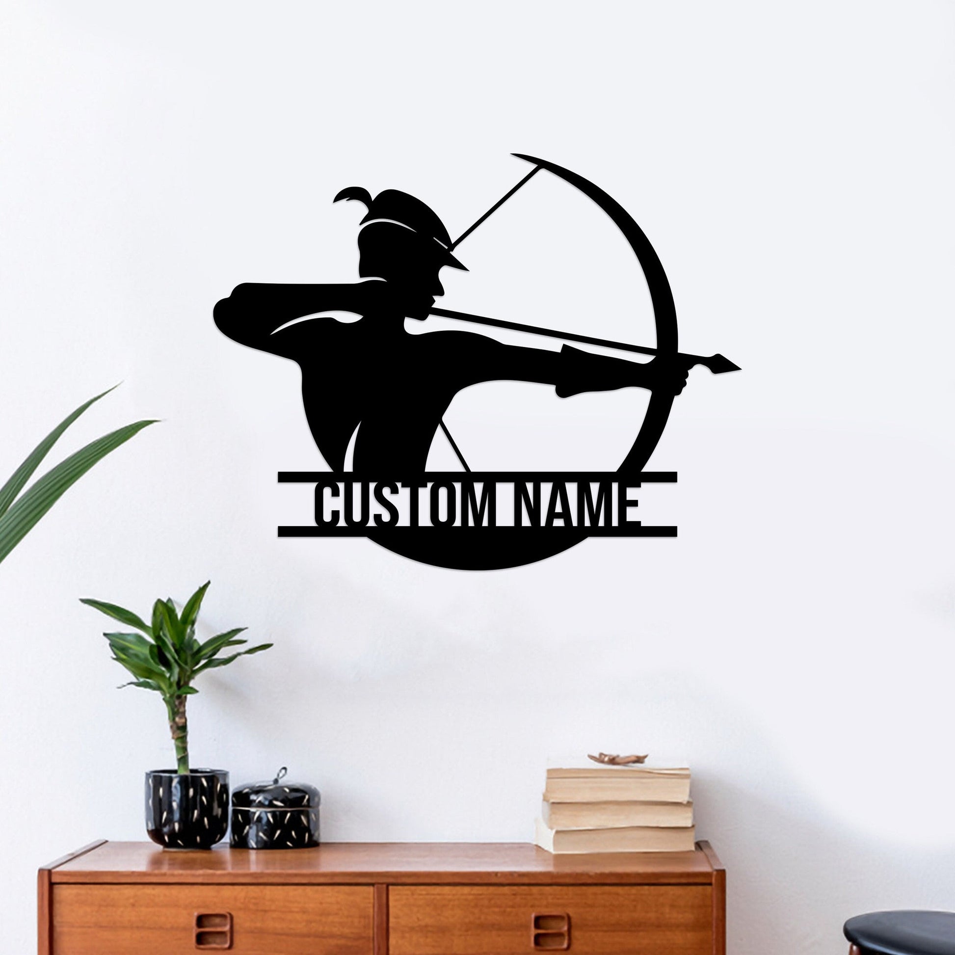 Custom Archery Metal Wall Art with Led Light, Archery Coach Gift, Archer Gifts, Archery Room Decor, Metal Sports Sign, Fathers Day Gift