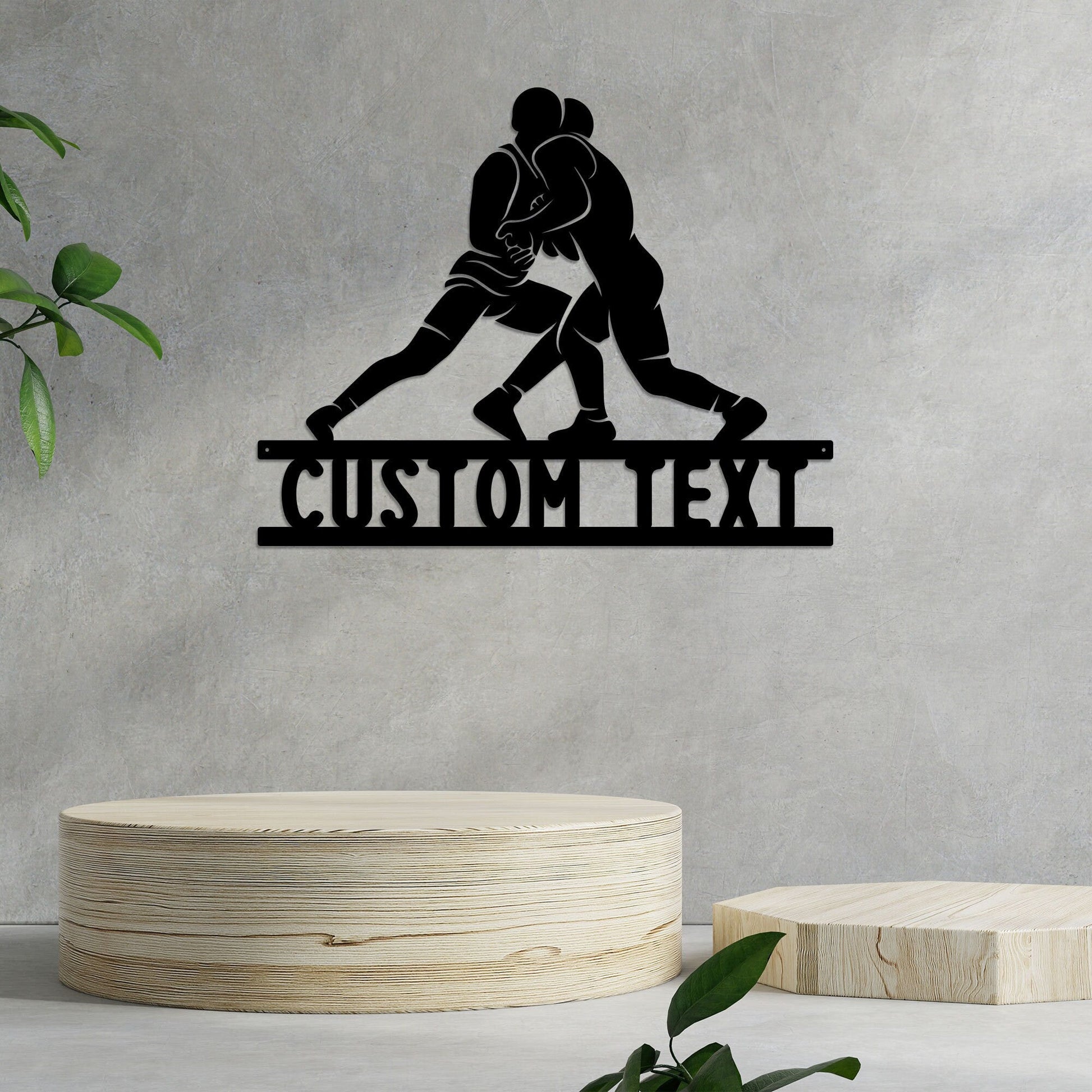 Personalized Wrestling Sport Metal Wall Art With Led Lights, Wrestling Sign, Birthday Gift, Gift For Boyfriend, Living Room Decoration