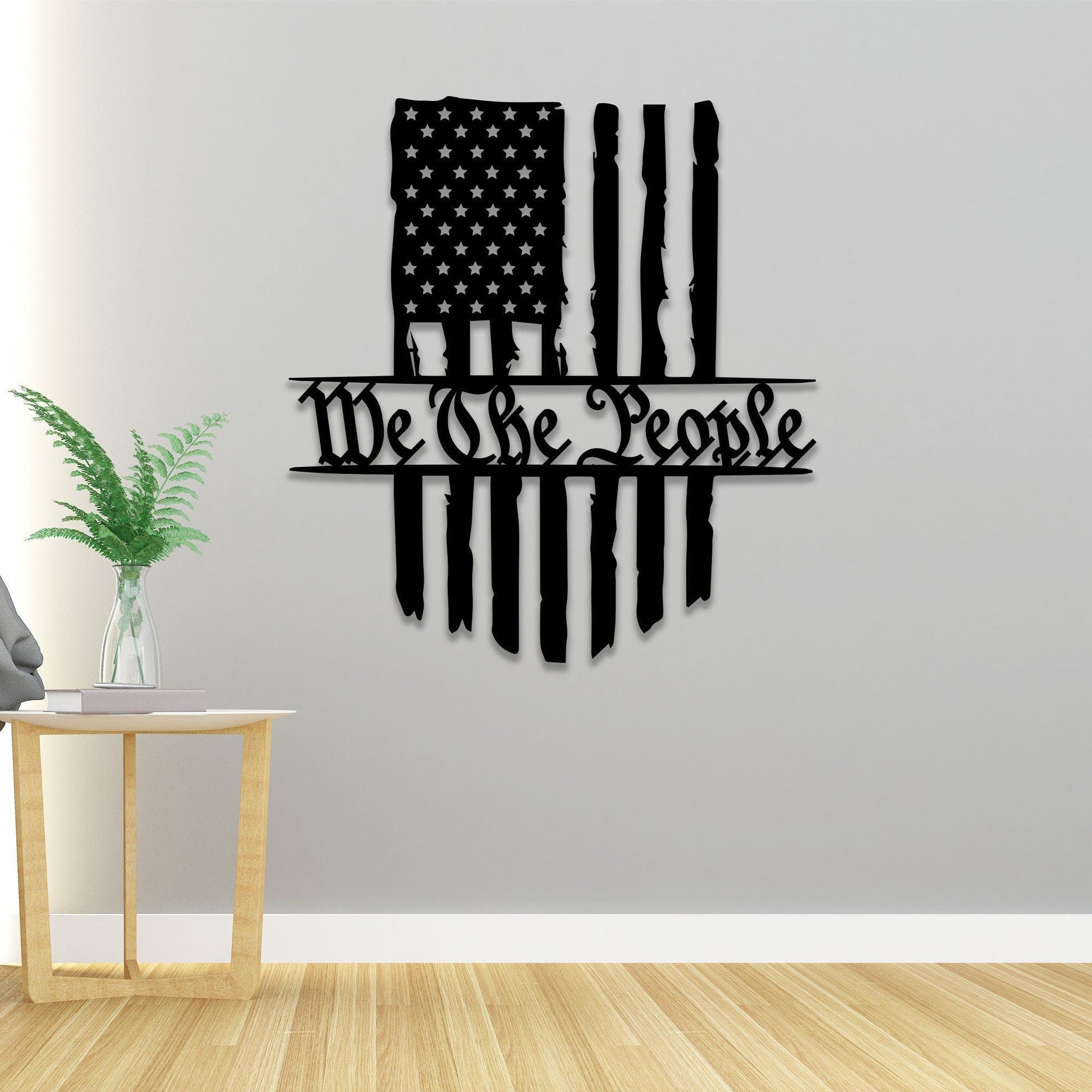 We The People American Flag Metal Sign with Led Light, Gadsden Flag 2nd Amendment Decor, 4th of July Gift Wall Art, Patriotic Home Decor