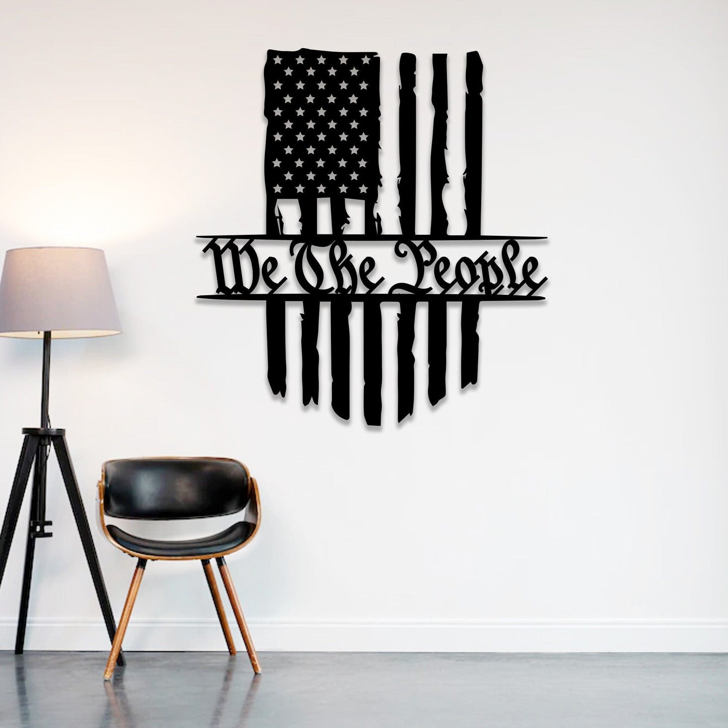 We The People American Flag Metal Sign with Led Light, Gadsden Flag 2nd Amendment Decor, 4th of July Gift Wall Art, Patriotic Home Decor