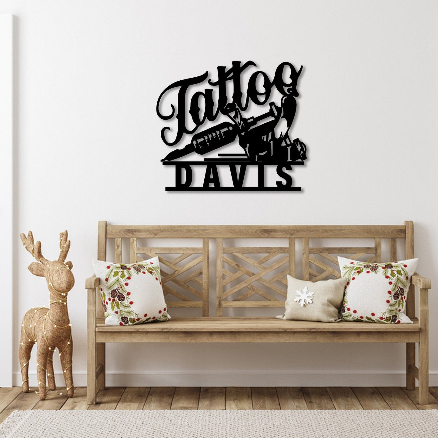 Personalized Tattoo Studio Metal Sign, Tattoo Studio Wall Art, Gift For Tattooist, Housewarming Gift, Studio Decor