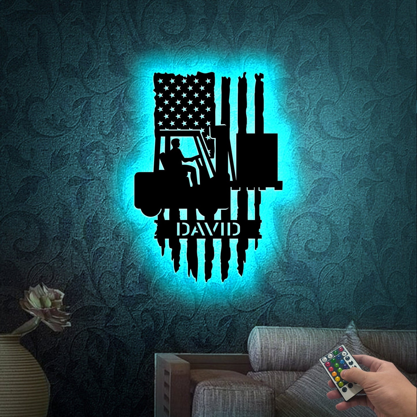 US Forklift Driver Metal Sign Led Light, Forklift Certified, Forklift Gift, Xmas Birthday Gift for Fork Lift Driver, Forklift Driver Sign