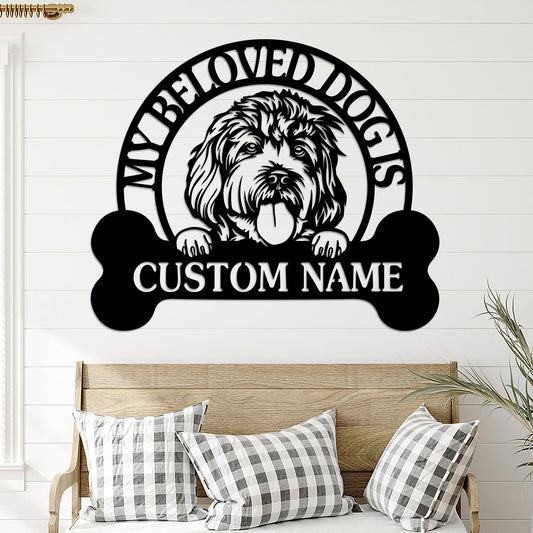 Custom Cockapoo Dog Metal Sign with Led Light, Cockapoo Gift, Cockapoo Lover, Dog Metal Sign, Dog Lover Gift, Dog Owner, Puppy Name Sign