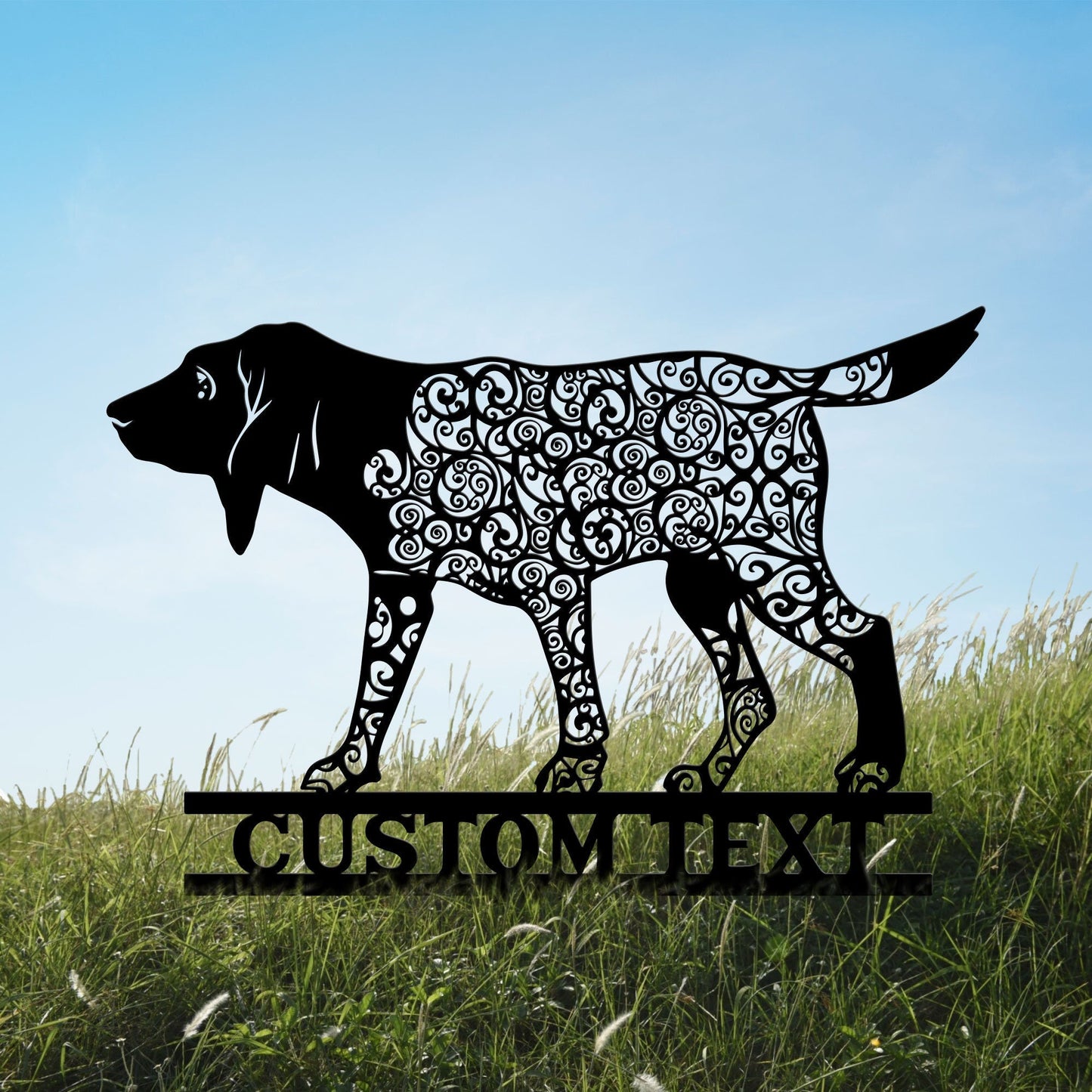 Bloodhound Mandala Garden Stake Metal, Bloodhound Zentangle Metal Yard Art, Bloodhound Dog Garden Sign, Outdoor Decor, Bloodhound Gifts