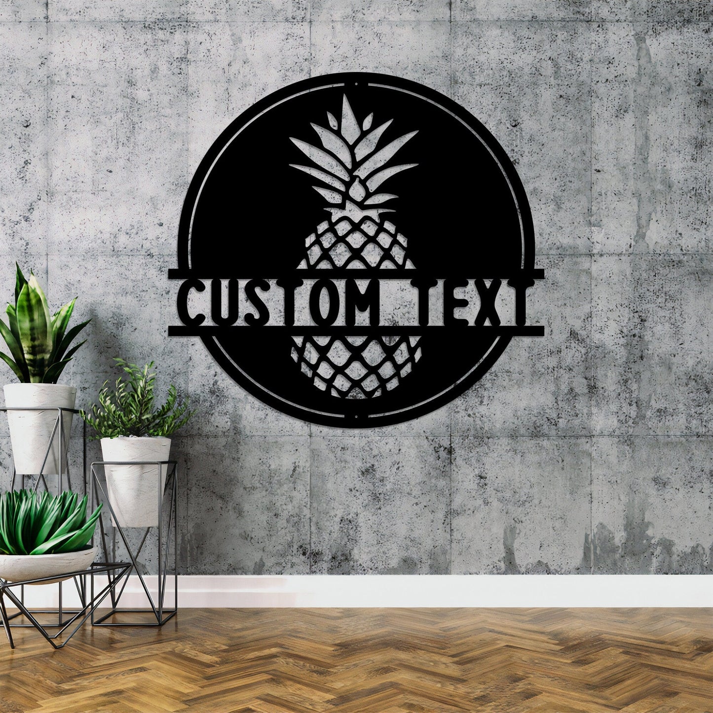 Personalized Pineapple Welcome Metal Wall Art With Lights, Welcome New Home Decor, New house Gift, Housewarming Gift Porch Decor Patio Decor