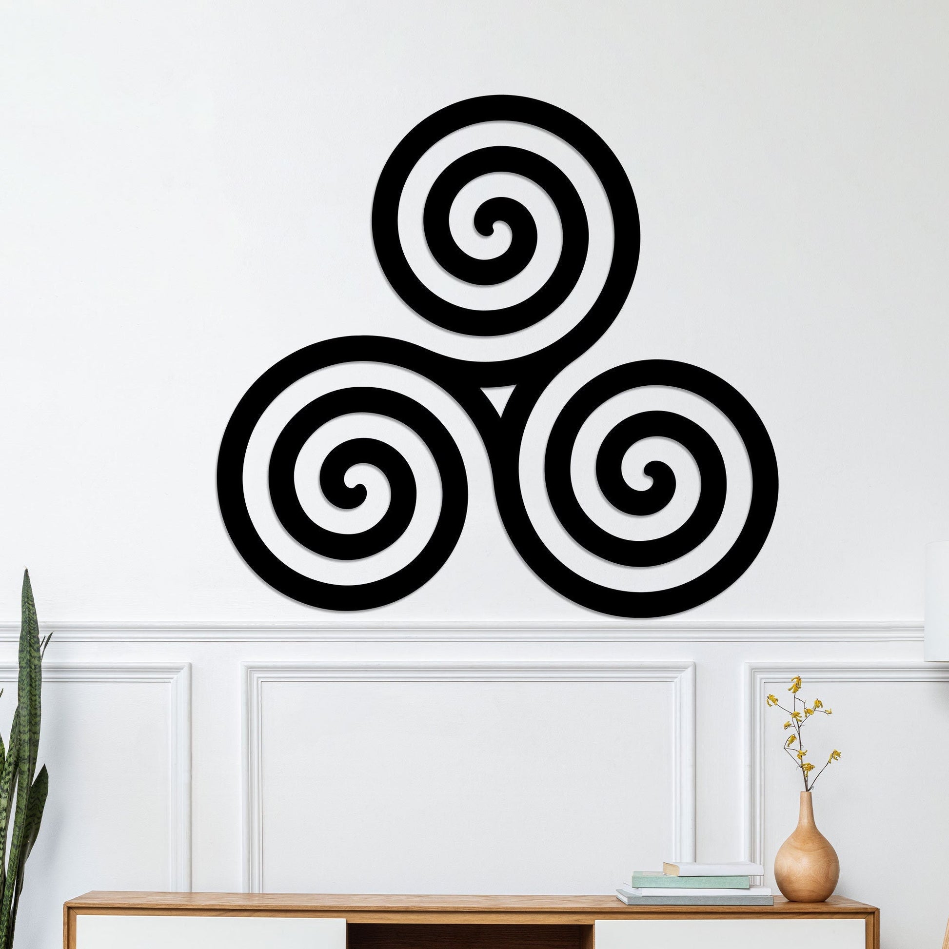 Triskelion Metal Wall Art with Led Light, Celtic Wall Decor, Irish Metal Sign, Triskele Symbol, Triple Spiral Wall Decor, Celtic Home Decor