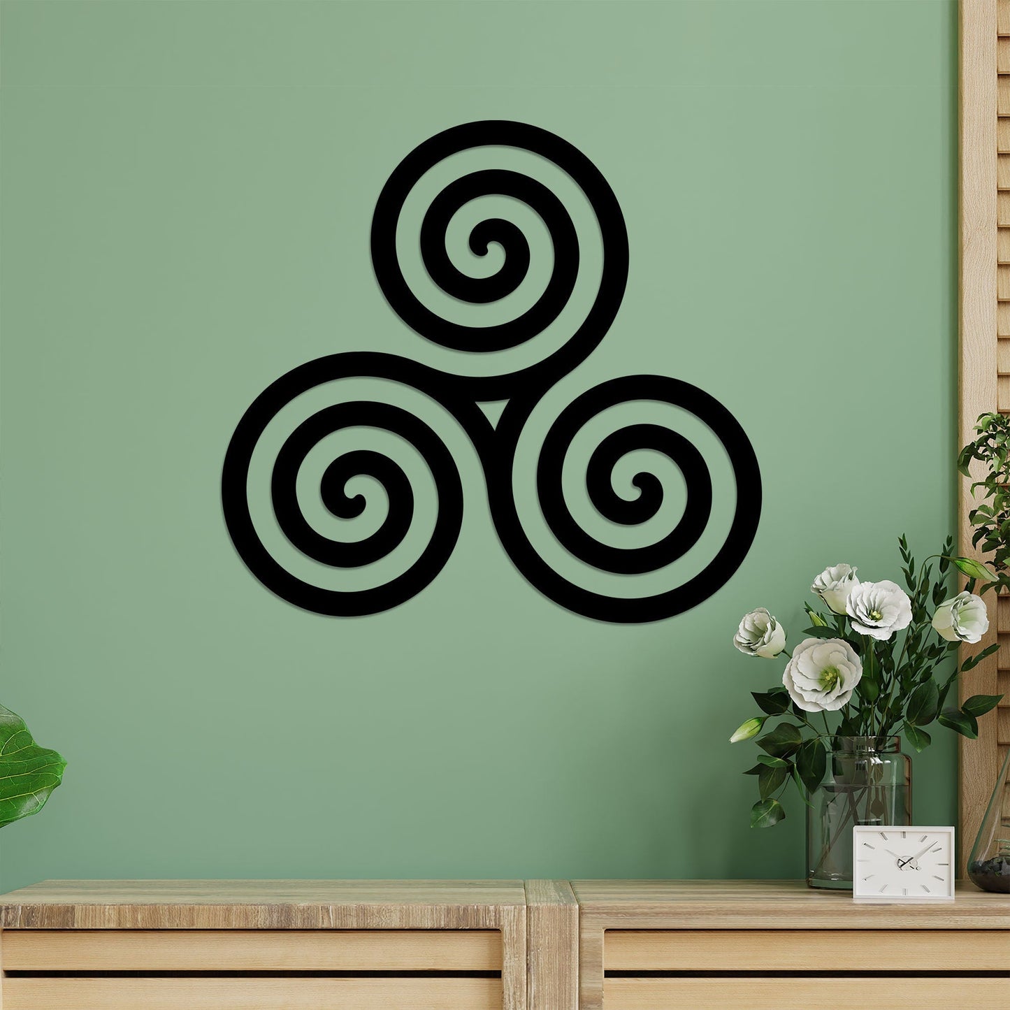 Triskelion Metal Wall Art with Led Light, Celtic Wall Decor, Irish Metal Sign, Triskele Symbol, Triple Spiral Wall Decor, Celtic Home Decor