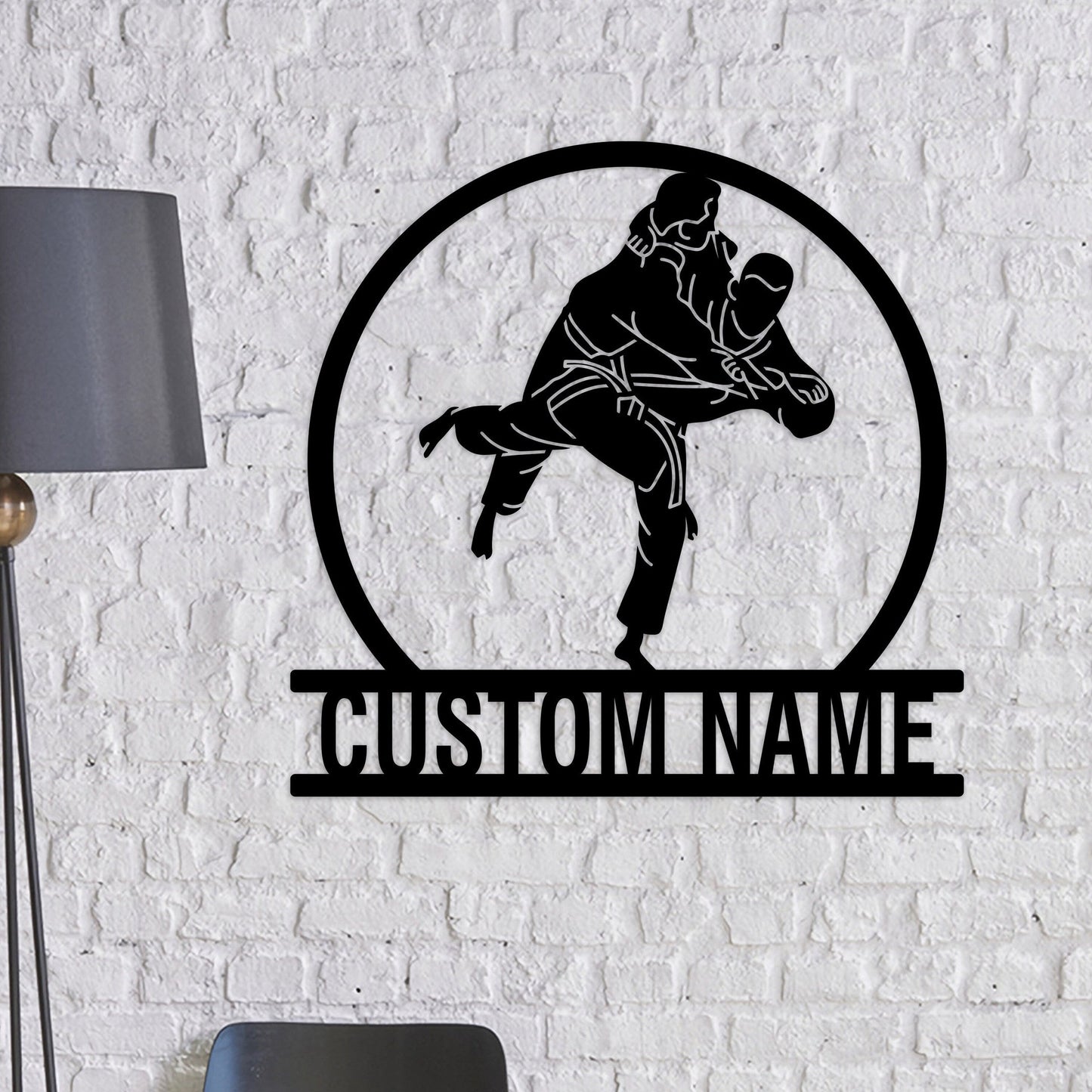 Personalized Judo Sport Metal Wall Art With Led Lights, Martial Arts Sign, Judo Lover Gift, Dorm Decor, Birthday Gift, Christmas Gift