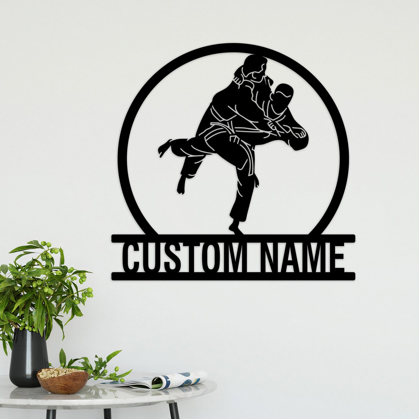 Personalized Judo Sport Metal Wall Art With Led Lights, Martial Arts Sign, Judo Lover Gift, Dorm Decor, Birthday Gift, Christmas Gift