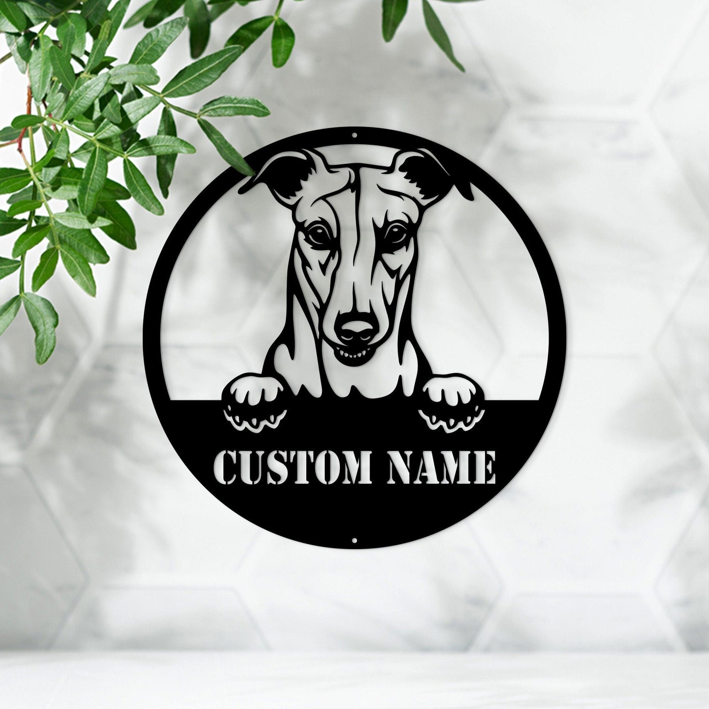 Personalized Greyhound Dog Metal Wall Art With Led Lights, Greyhound Metal Sign, Christmas Gift for a Greyhound lover, Dog Owner Gift