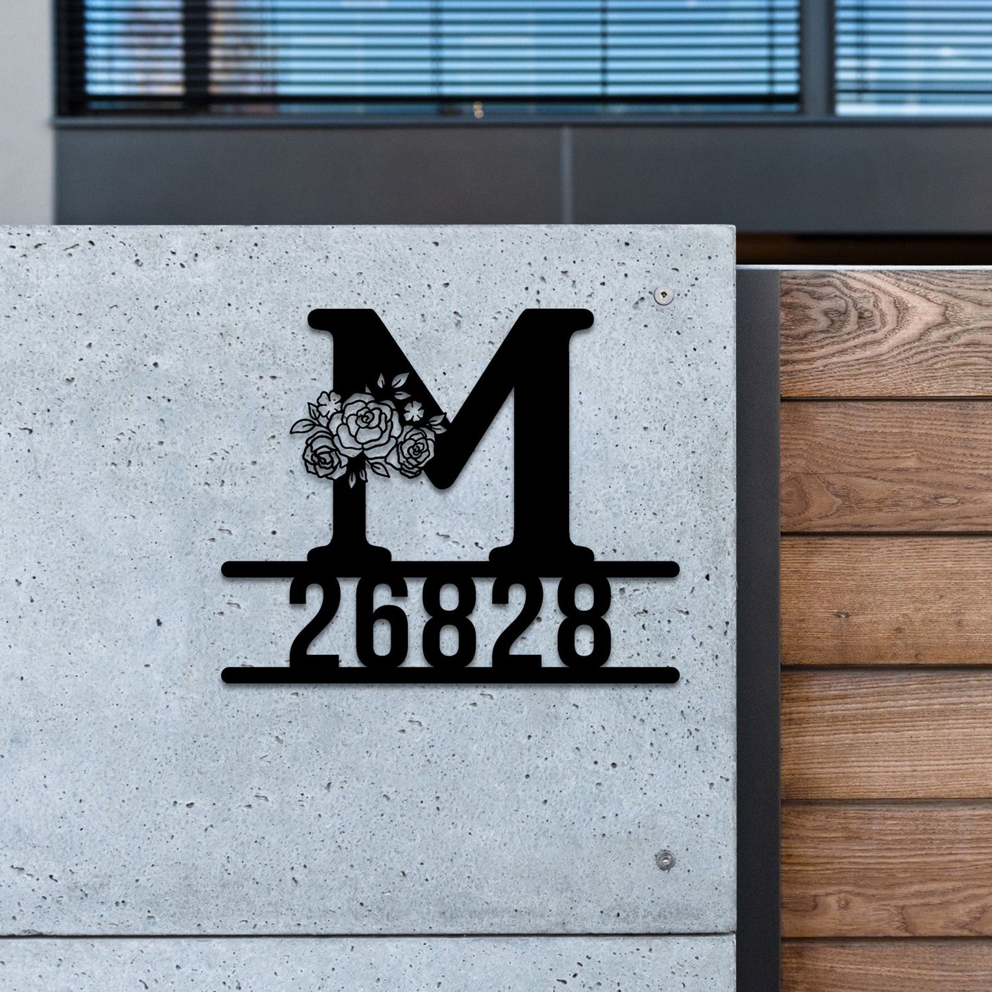 Personalized Monogram Address Sign, Metal Sign, Housewarming Gift, Address Sign, Decorative Metal Sign, Porch Signs, House Number Plaque