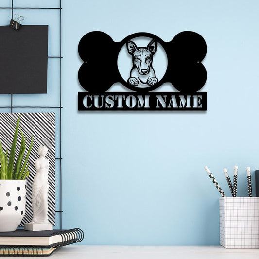 Custom American Hairless Terrier Metal Sign with Led Light, Hairless Terrier Dog Gift Hairless Terrier Sign, Metal Dog Decor, Dog Lover Gift