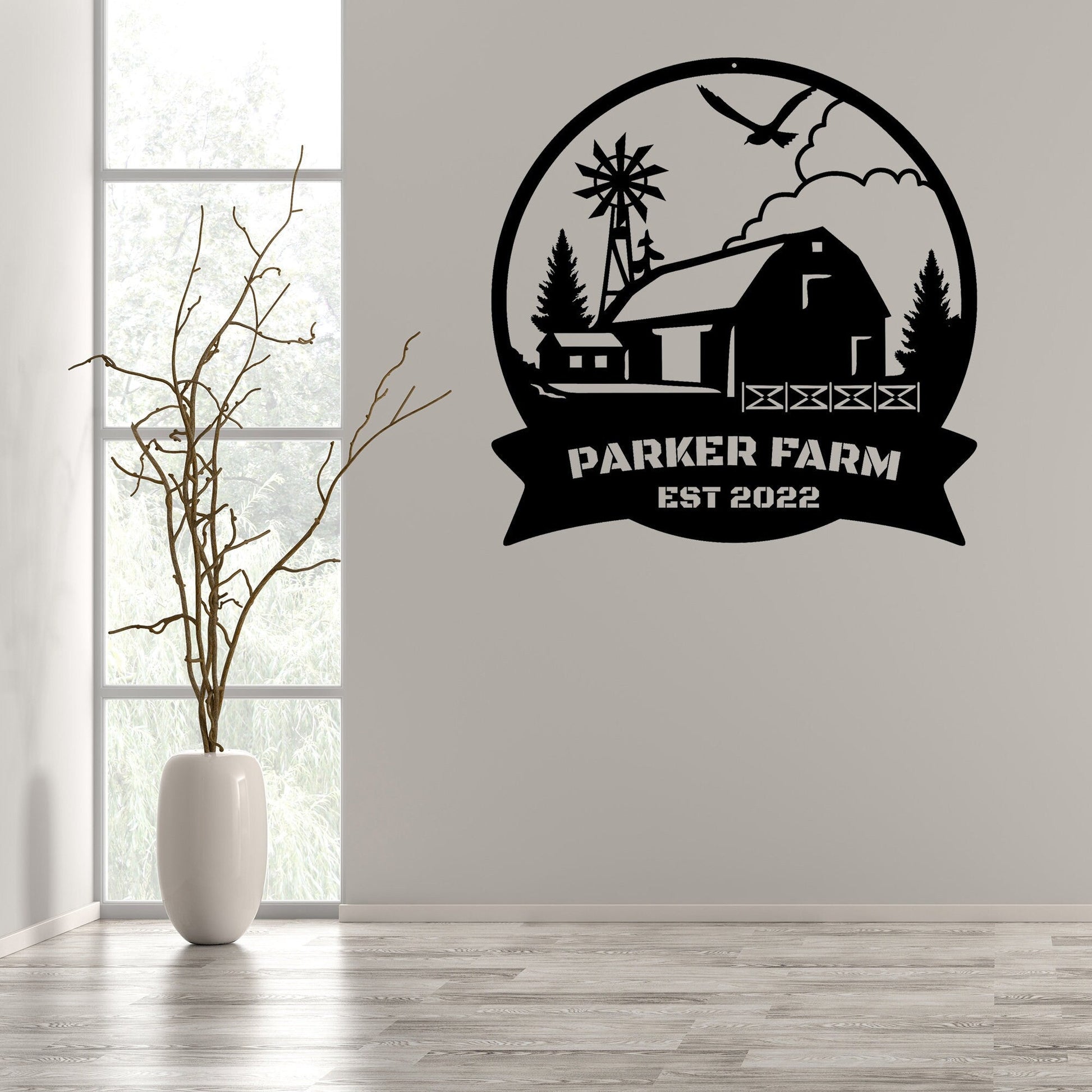 Handmade Custom Farmhouse Metal LED Wall Sign-Personalized Farmhouse Metal Wall Art-Farmhouse Metal Wall Decor-Rustic Home Decor-Farm Sign