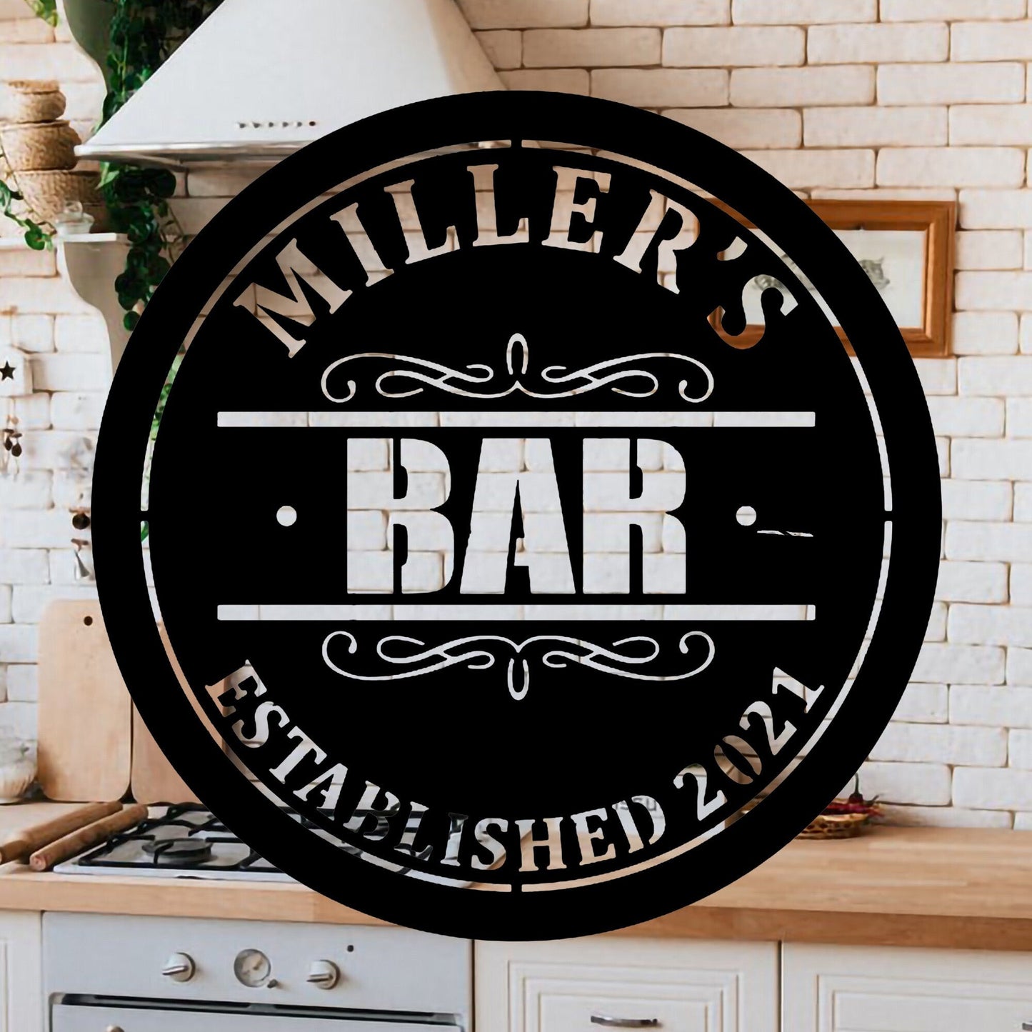 Custom Bar Metal Wall Led Signs-Custom Bar Name Signs-Personalized Bar LED Metal Art Sign-Metal Bar Wall Art-Bar Home Decor-Gift For Family