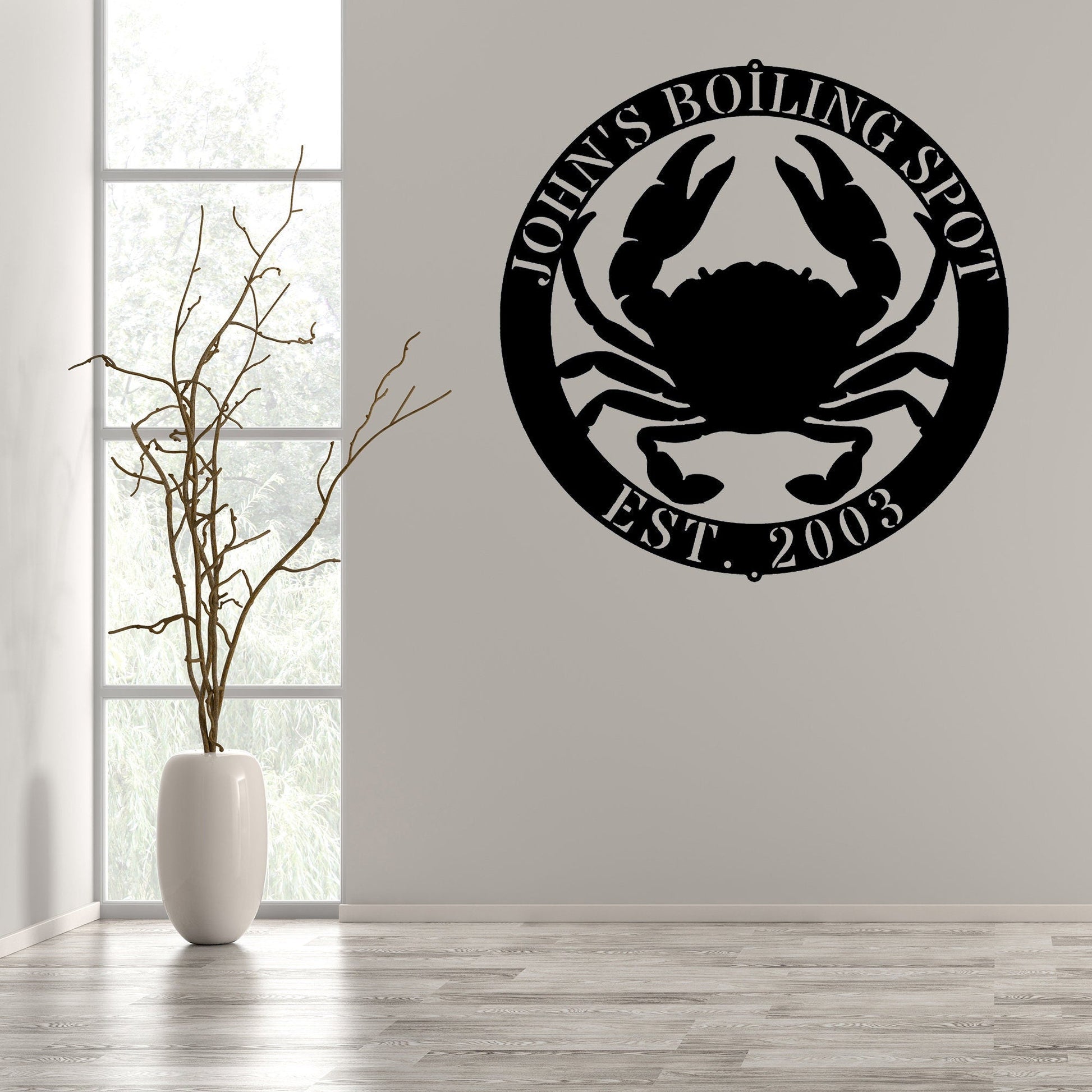 Handmade Custom Crab Metal LED Wall Sign-Personalized Crab Metal Wall Art-Crab Metal Wall Decor-LED Carb Sign-Beach Decor-Crab Home Decor