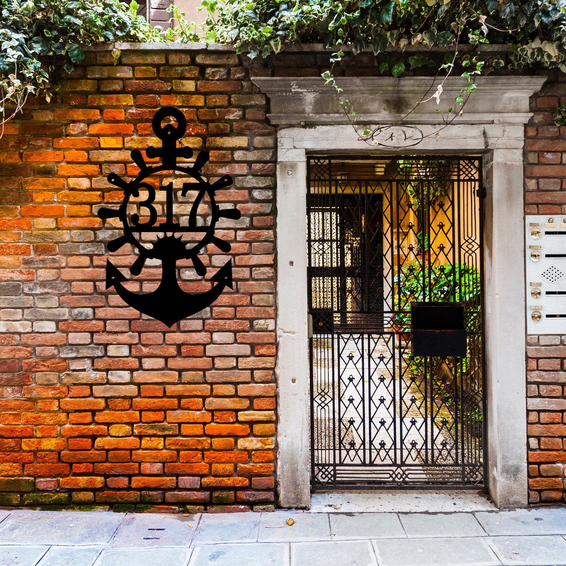Handmade Custom Anchor Metal Wall Led Sign-Personalized Anchor Metal Wall Art-Anchor Metal Wall Decor-Custom Address Sign-Custom Home Decor