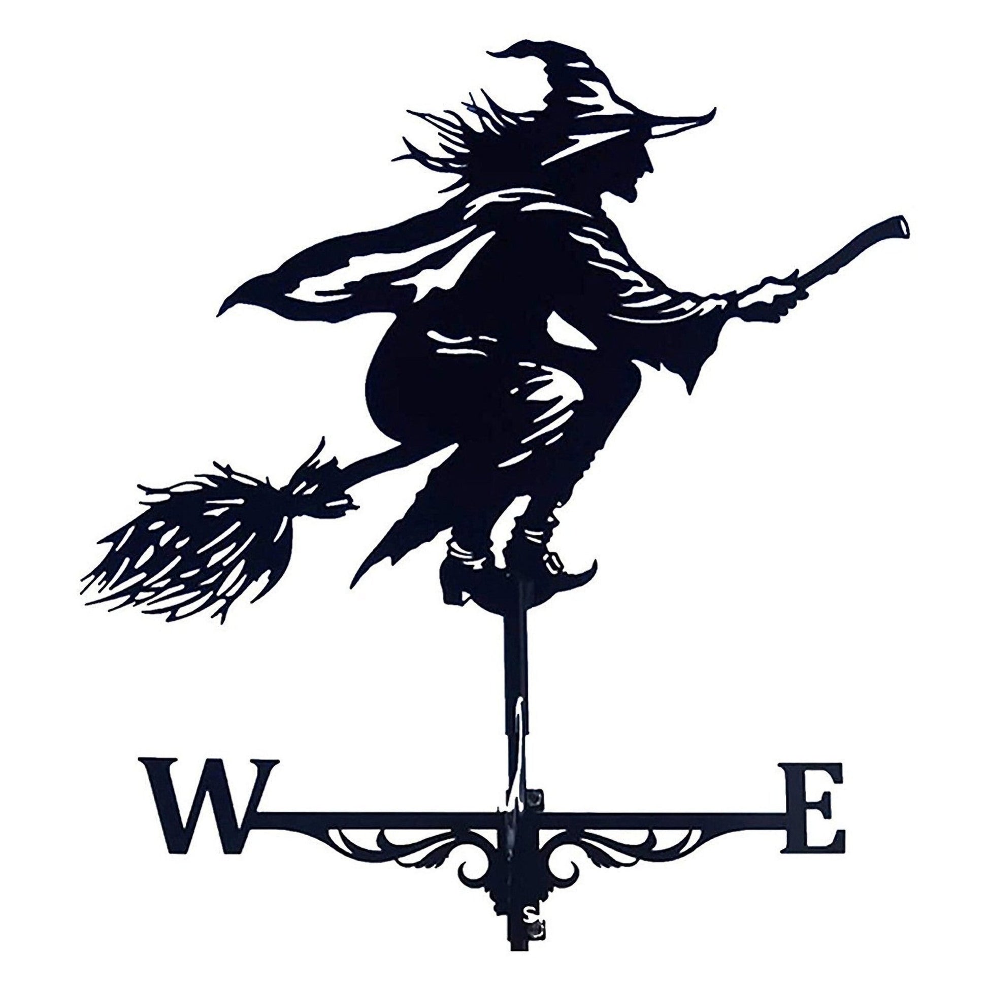 Handmade Garden Decoration Black Witch Metal Wind Vanes-Skull Metal Weather Vanes-Ship Metal Wind Vanes-Roof Metal Wind Vanes-Outdoor Decor