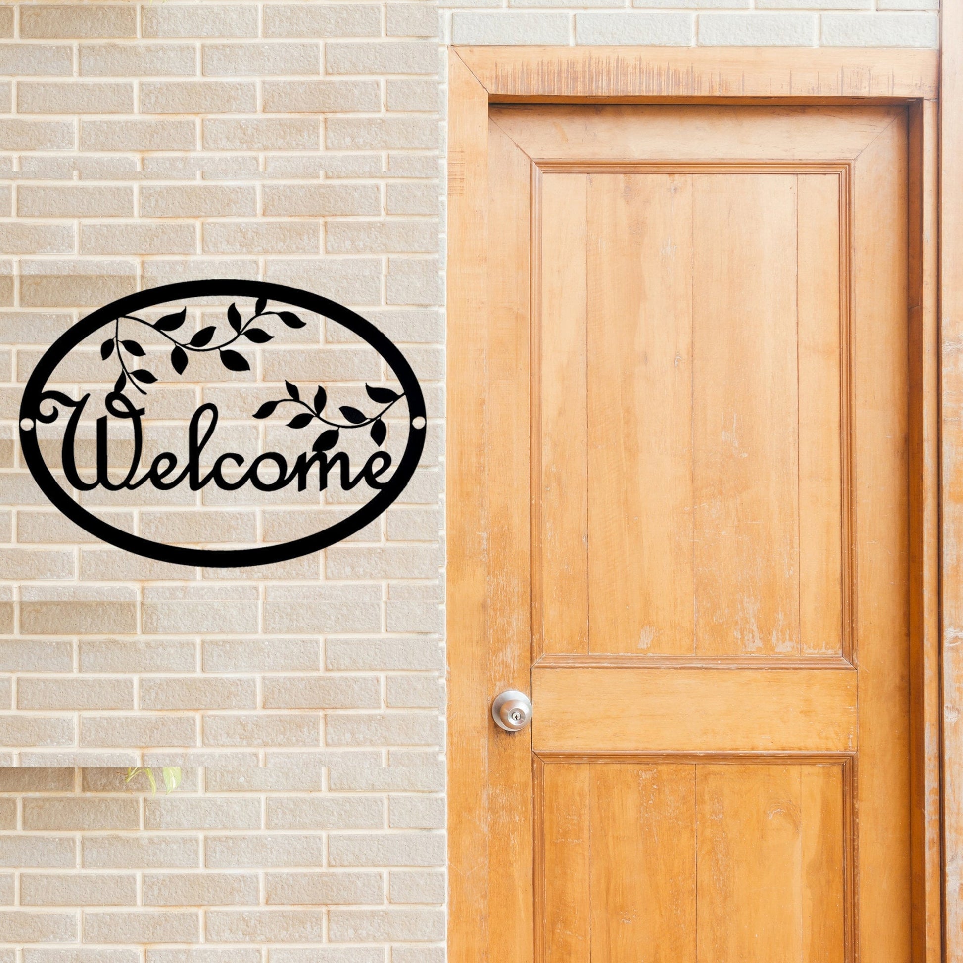 Custom Welcome Metal Wall Led Signs-Metal Welcome Sign for Front Door-Black Wall Decor-Outdoor Home Decor-Front Porch Sign For Farmhouse
