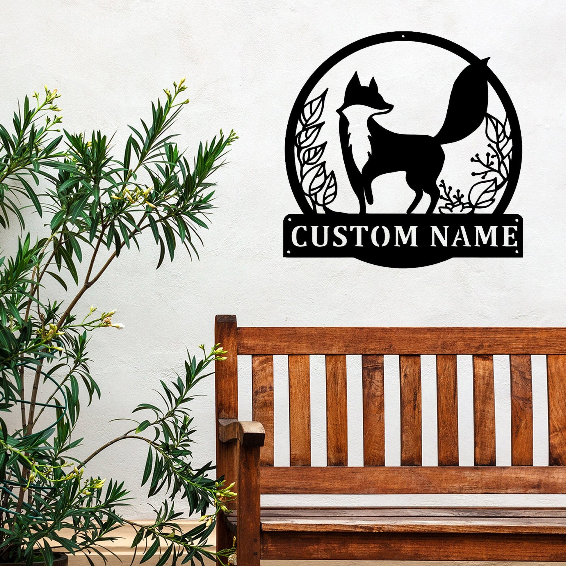 Custom Fox Metal Wall Led Signs-Personalized Metal Fox Decor-Custom Fox Name Sign-Gift For Fox Lovers-Fox Home Decor-Fox Metal Wall Art