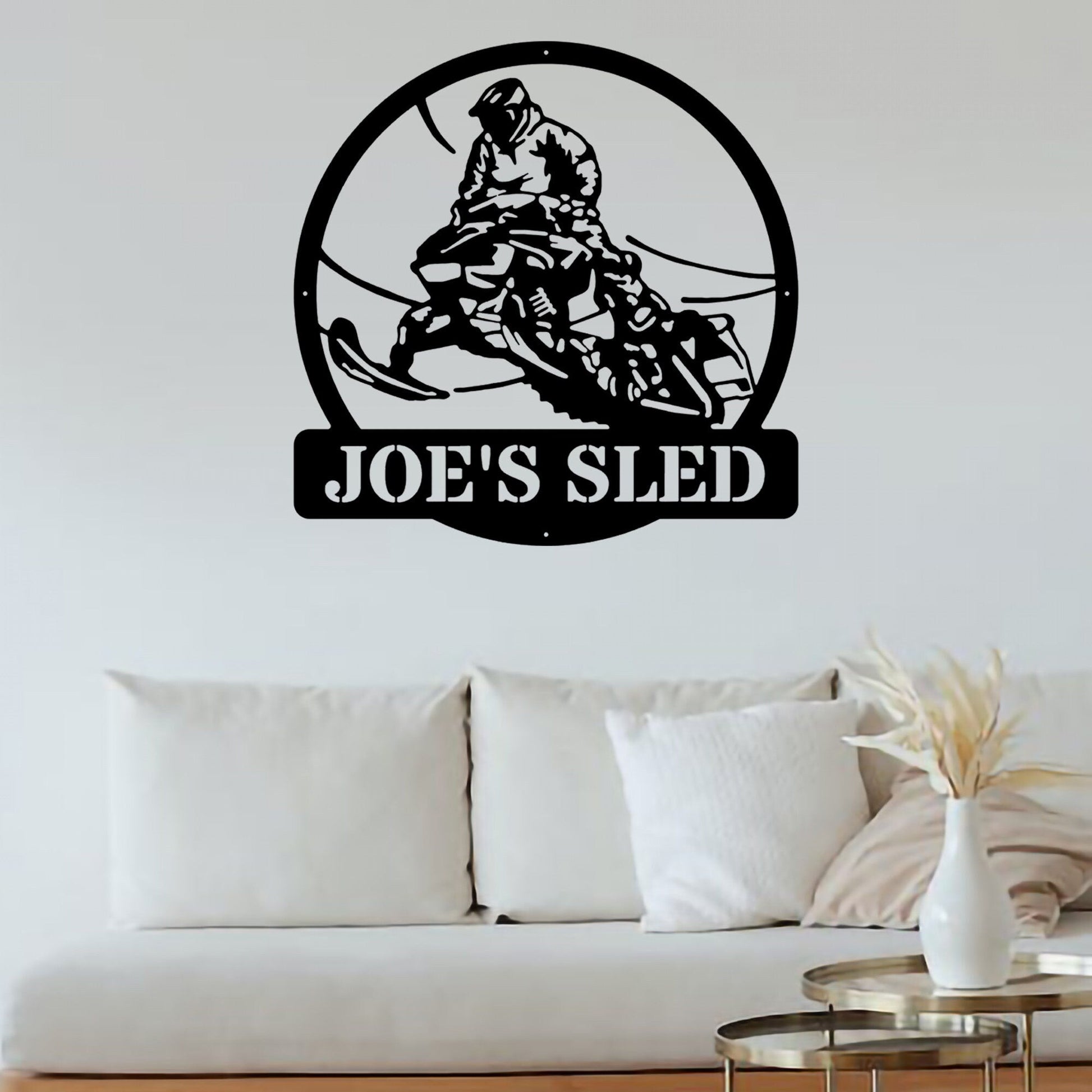 Custom Snowmoblie Metal Wall Signs-Personalized Snowmobile Metal Wall Art-Snowmobile Metal Decor-Snowmoblie Name Signs-Snow Adventure Sign