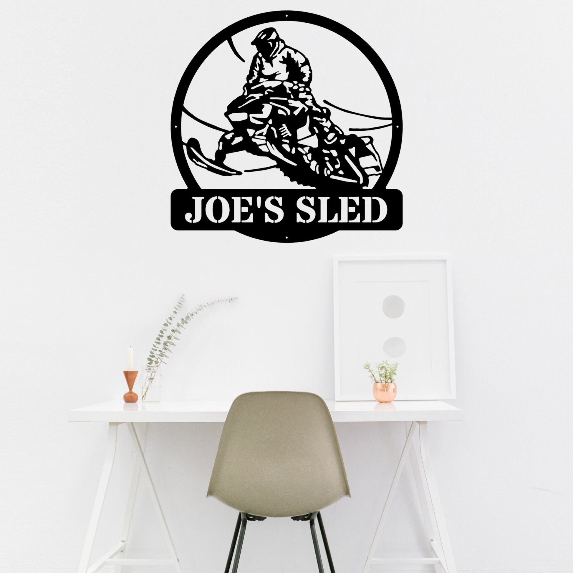 Custom Snowmoblie Metal Wall Signs-Personalized Snowmobile Metal Wall Art-Snowmobile Metal Decor-Snowmoblie Name Signs-Snow Adventure Sign