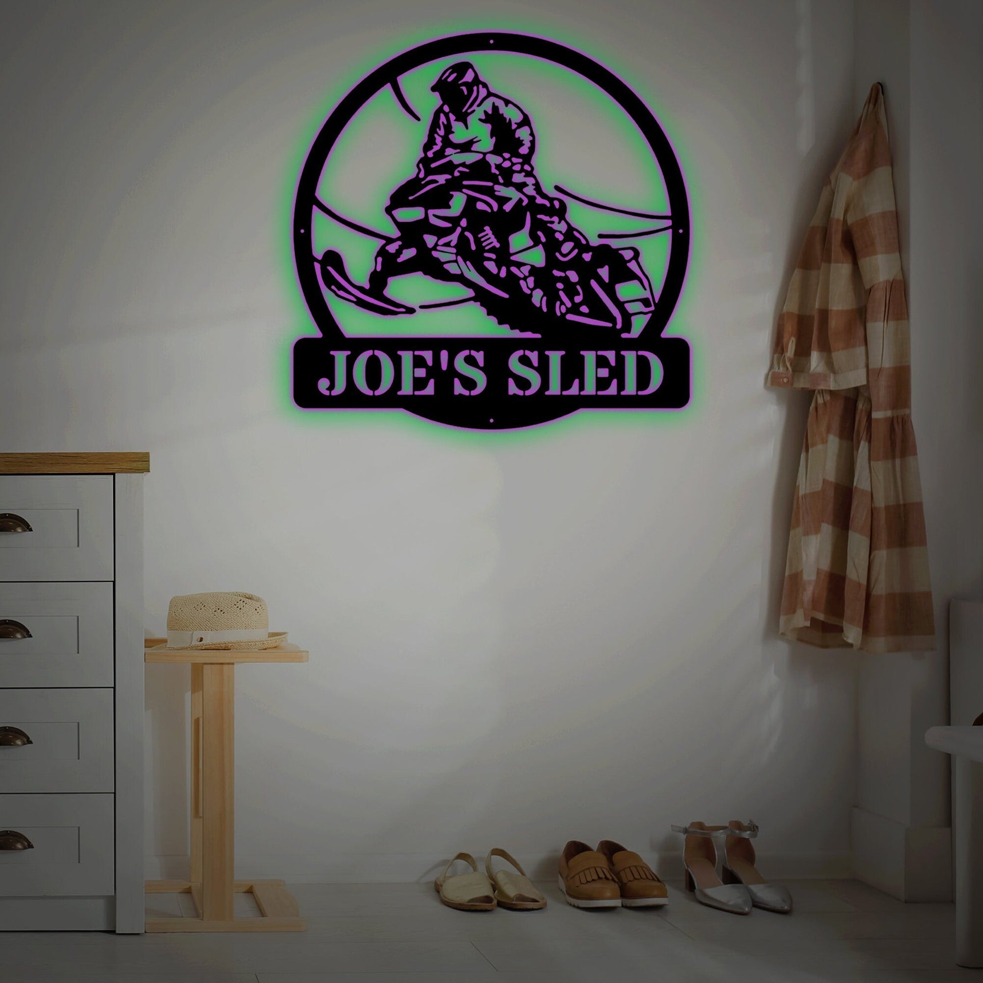Custom Snowmoblie Metal Wall Signs-Personalized Snowmobile Metal Wall Art-Snowmobile Metal Decor-Snowmoblie Name Signs-Snow Adventure Sign