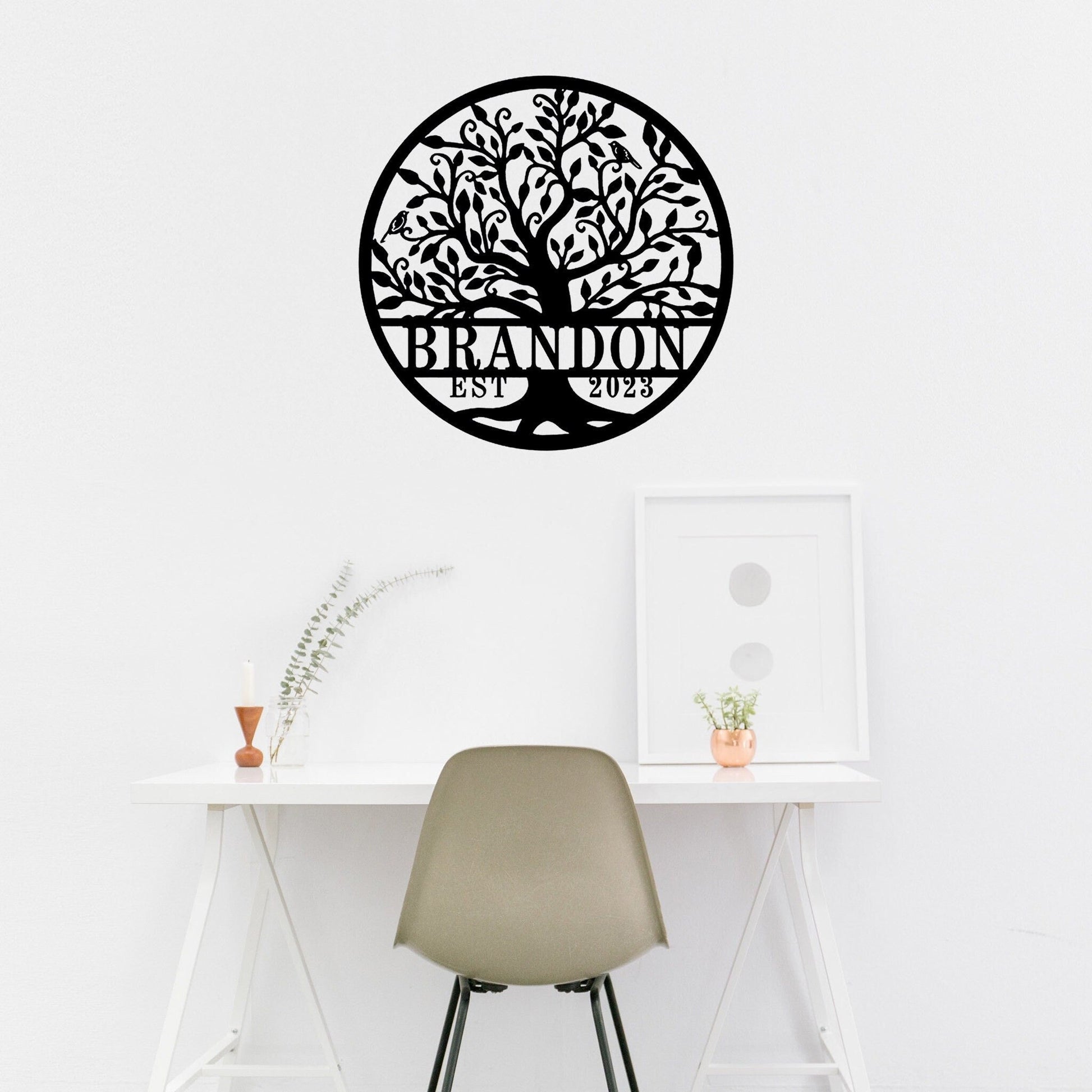 Custom Tree Of life Metal Wall Led Signs-Tree Metal Wall Decor-Family Name Est Sign-Tree Of Life Wall Art-Custom Tree Name Signs-Home Decor