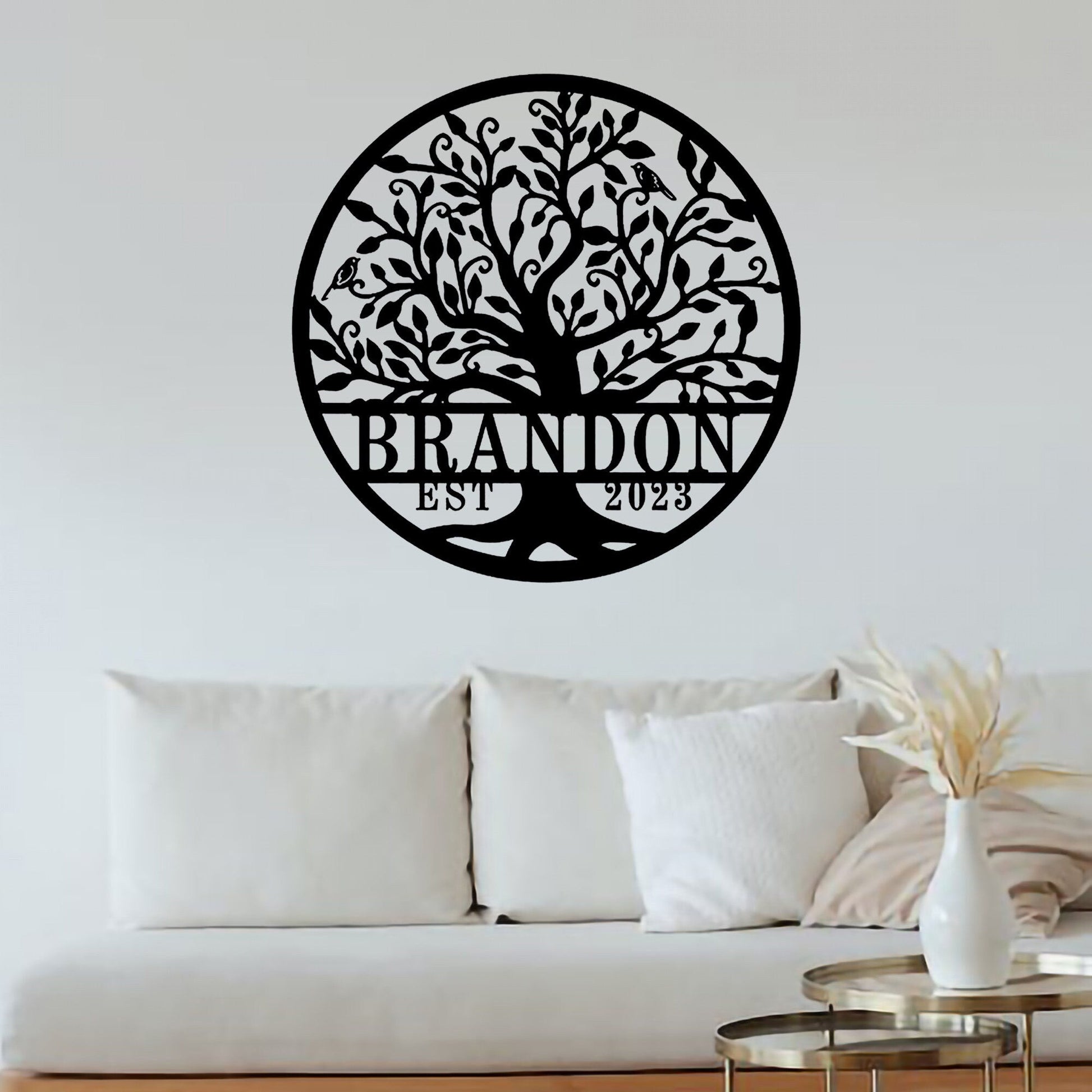 Custom Tree Of life Metal Wall Led Signs-Tree Metal Wall Decor-Family Name Est Sign-Tree Of Life Wall Art-Custom Tree Name Signs-Home Decor