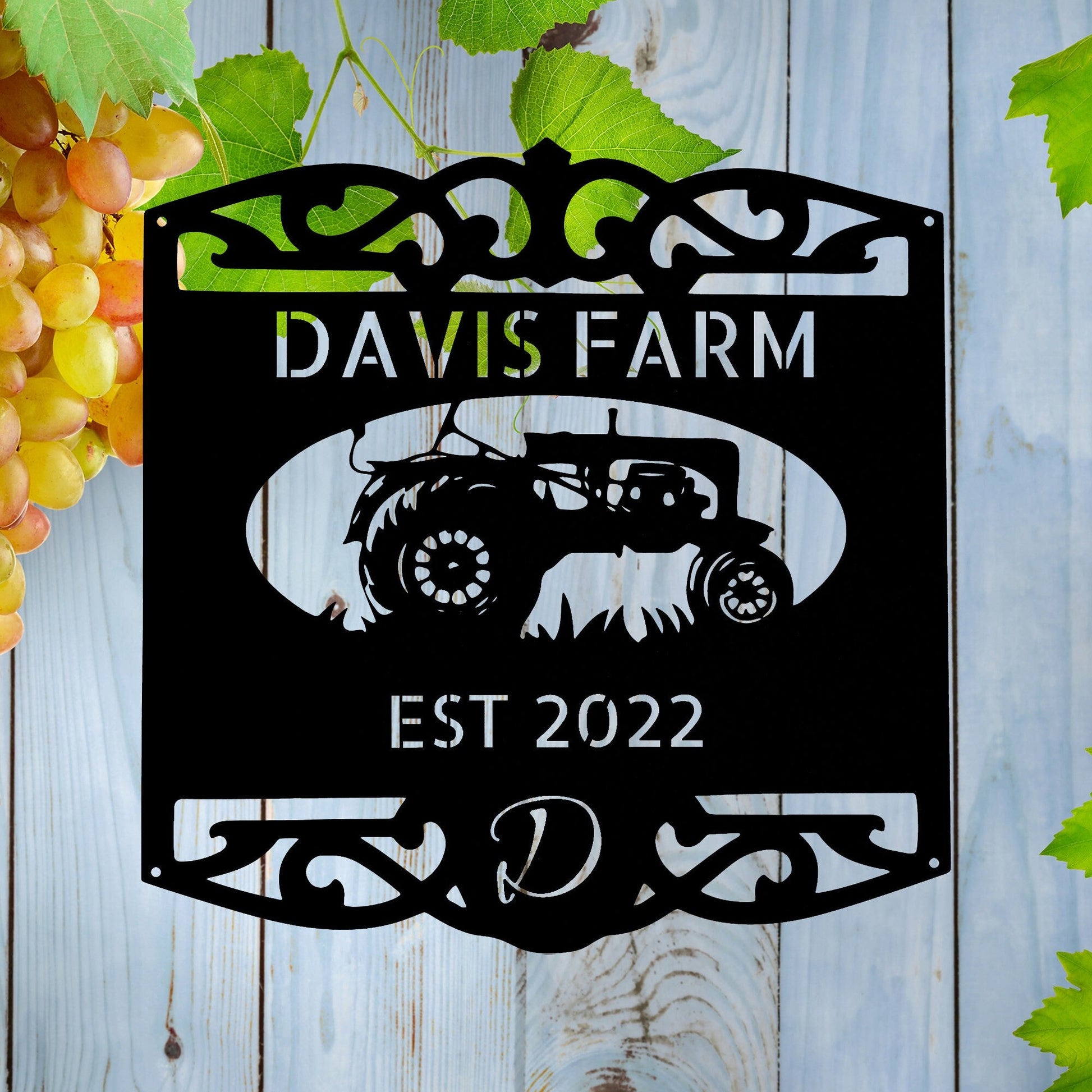 Custom Farmhouse Metal Wall Led Signs-Personalized Farmhouse Metal Wall Art-Farm Tractor Art-Gift For Farmers-Custom Name Sign-Farm Decor