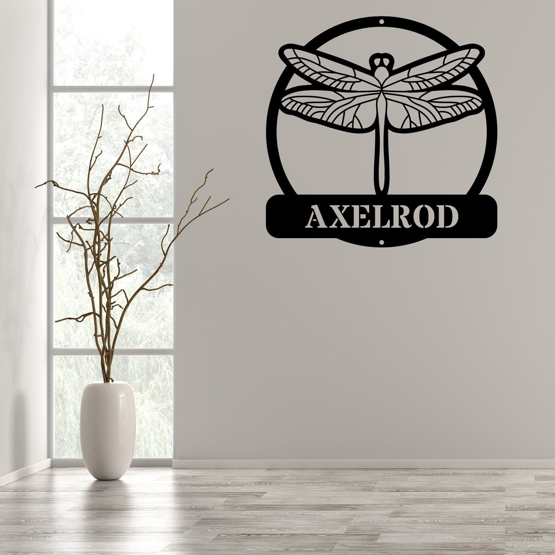 Handmade Custom Dragonfly Metal Wall LED Sign-Personalized Dragonfly Metal Wall Art-Dragonfly Metal Wall Decor-Home Decor-Name Sign-Indoor