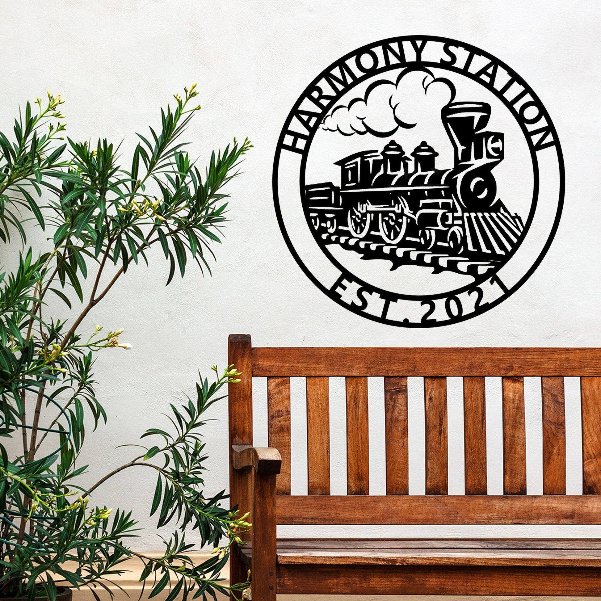Custom Train Metal Wall Sign-Personalized Train Metal Wall Art-Train Metal Wall Decor-Train Lover Gifts-Train Led Decor-Train Name Signs