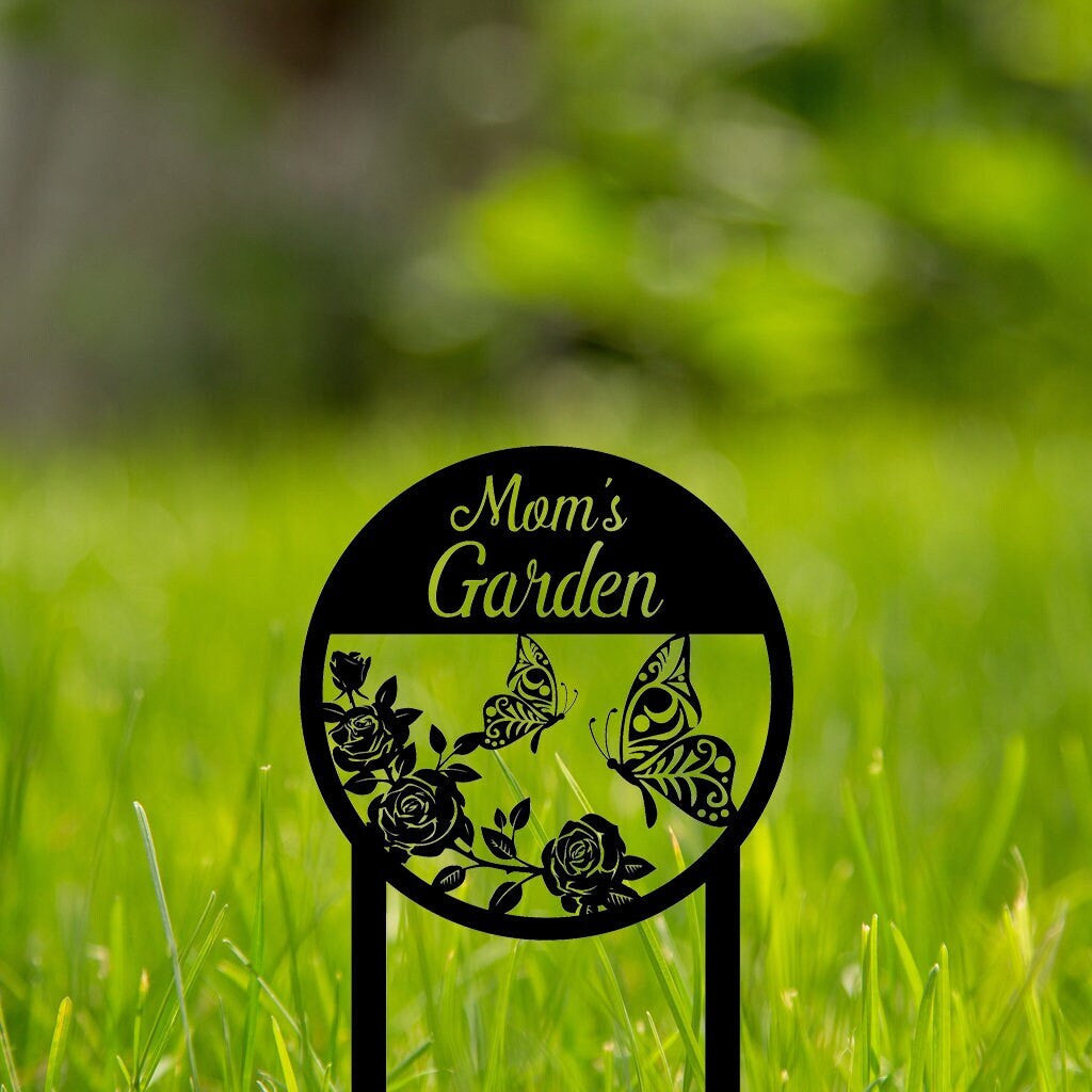 Custom Garden Metal Signs-Metal Garden Stake Signs-Personalized Garden Metal Art-Metal Yard Art-Gardener Name Signs-Yard Metal Decor-Garden